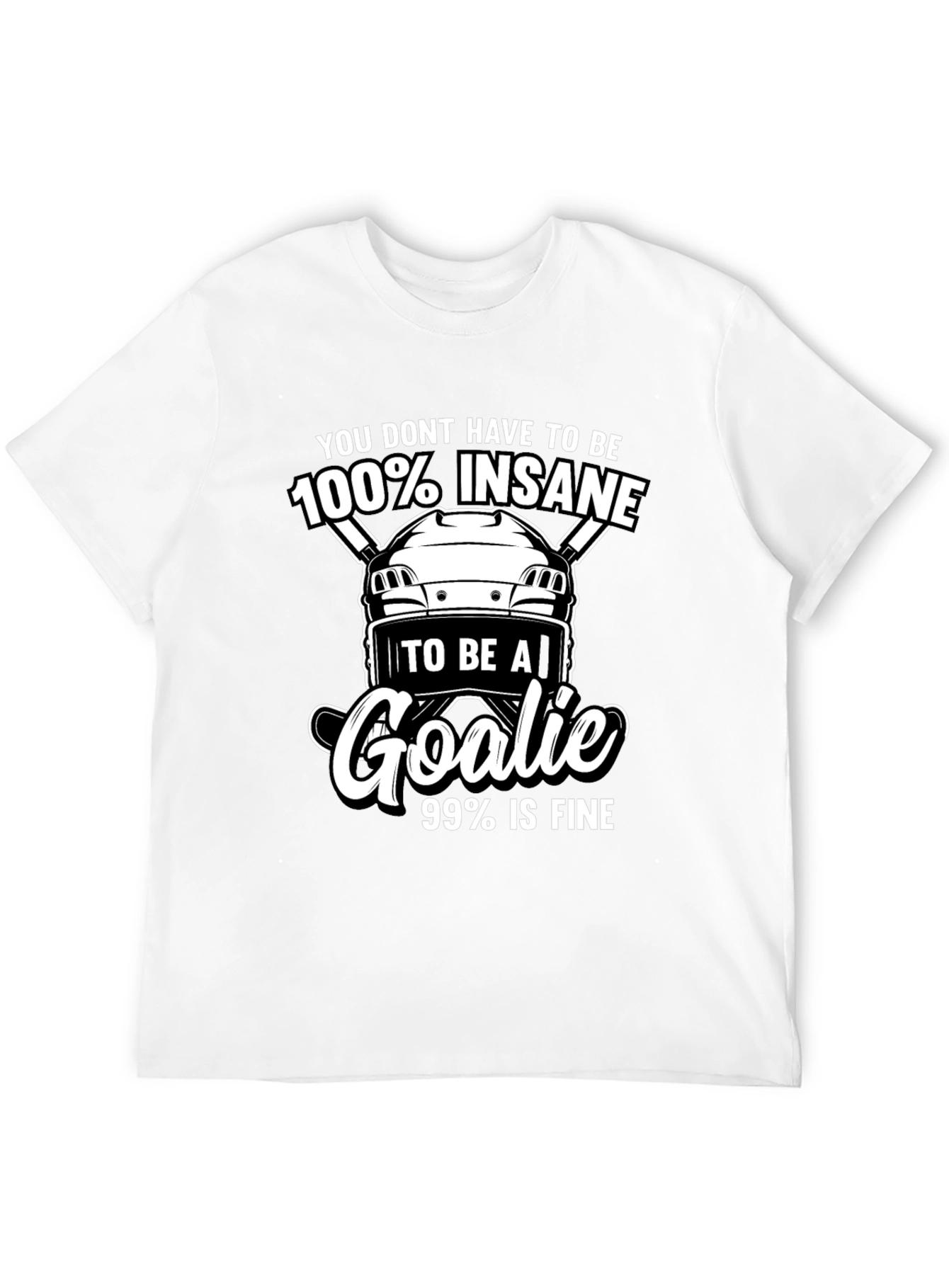 Black Hockey Goalie T-Shirt - Insane Goalie Tee view 12