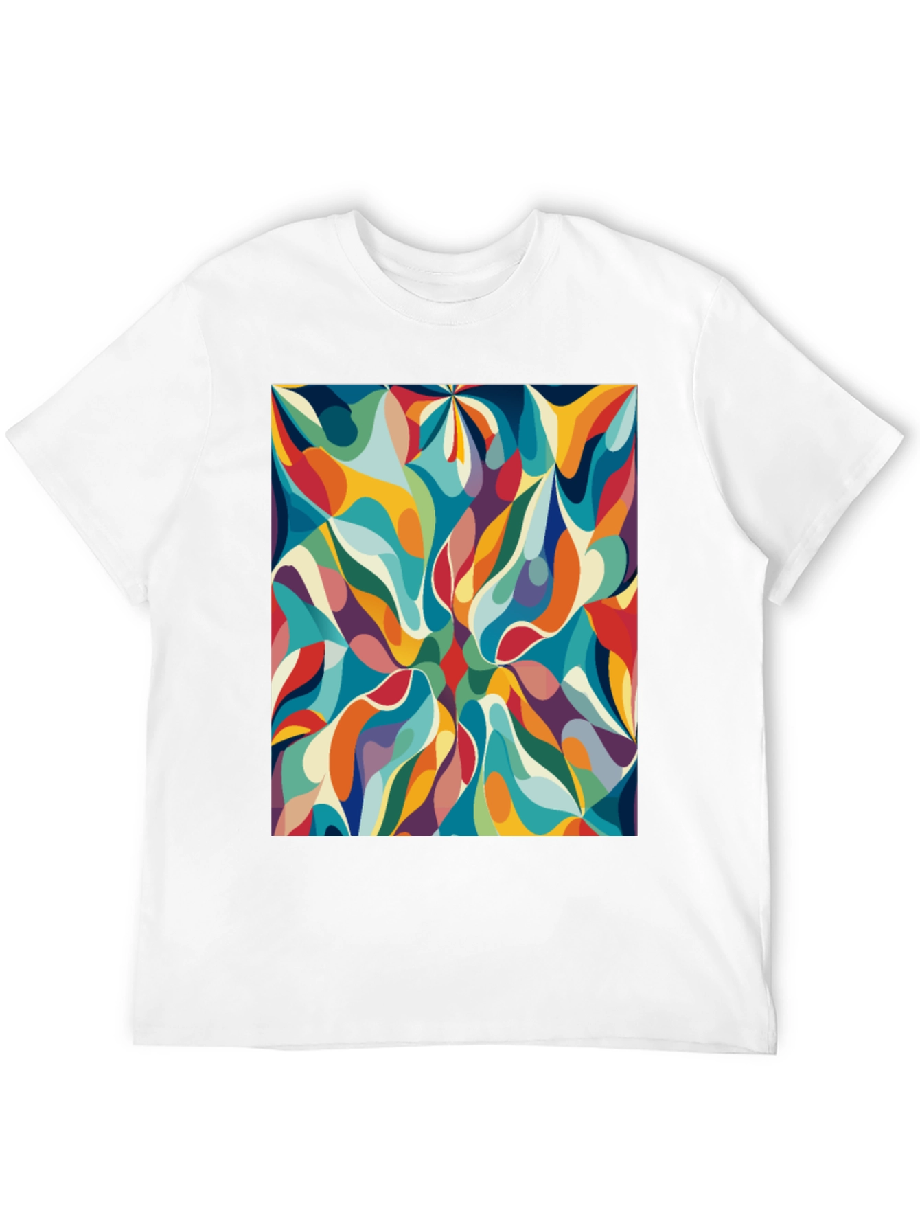 Black Retro Abstract Graphic Print Tee - Bold Style view 12
