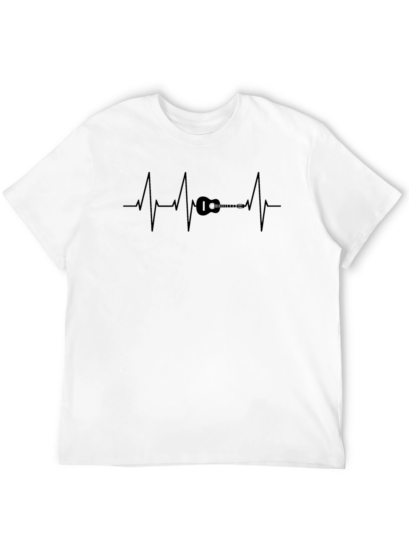 Black Ukulele Heartbeat T-Shirt - Music Lover Tee view 12