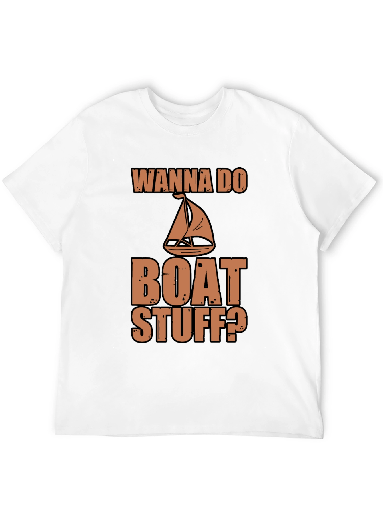 Black Wanna Do Boat Stuff? Graphic Tee view 12