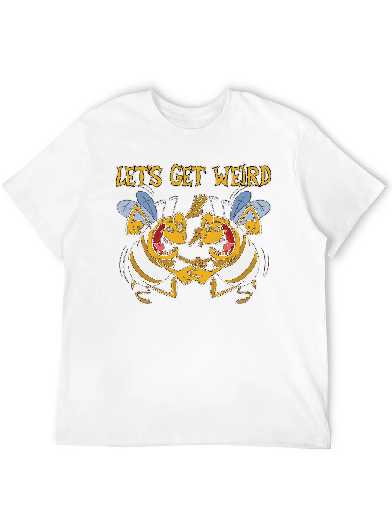 Black Lets Get Weird Graphic T-Shirt view 12