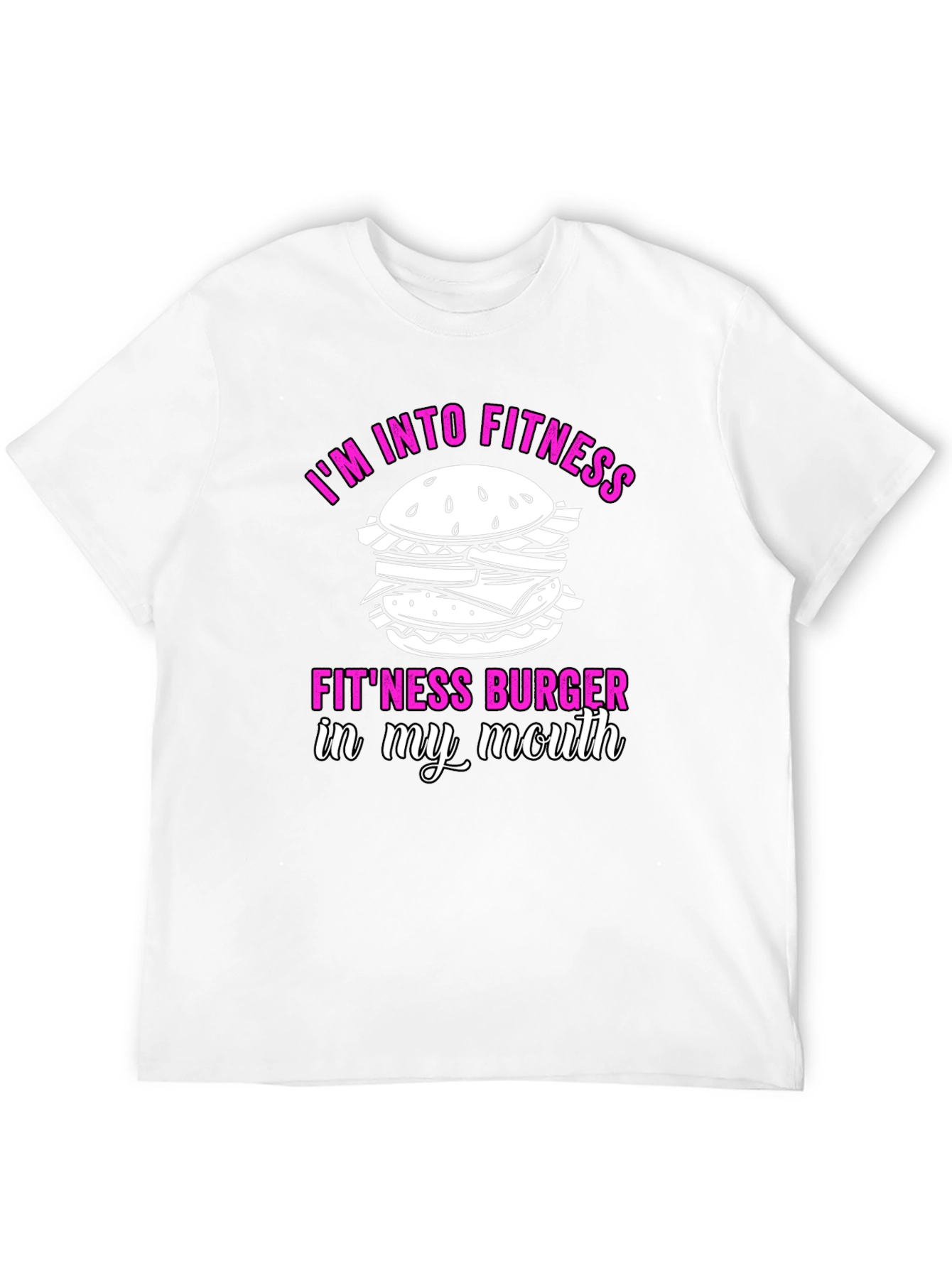 Black Fitness Burger Graphic T-Shirt - Funny Workout Tee view 12