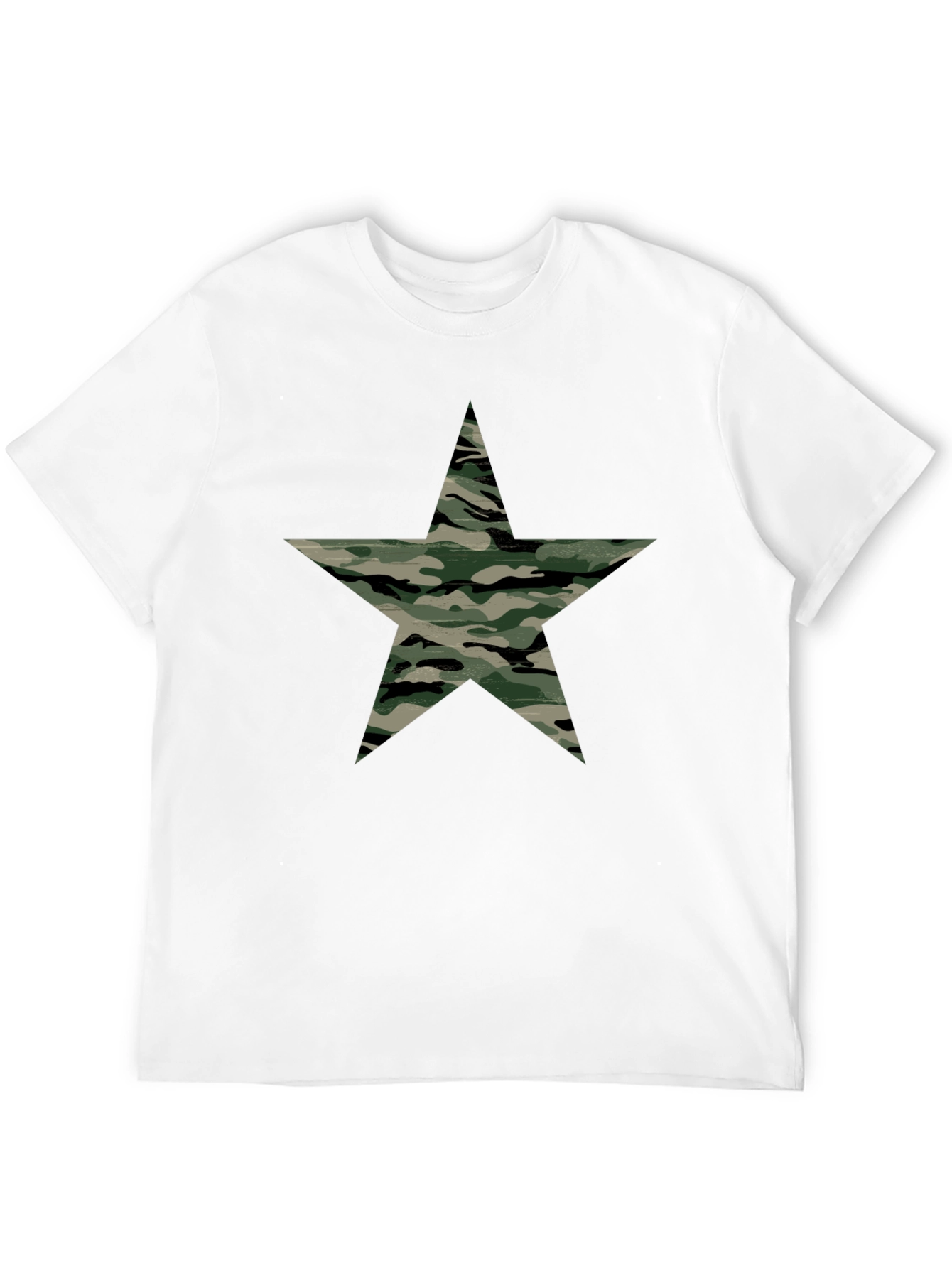 Black Camo Star Graphic Black T-Shirt view 12