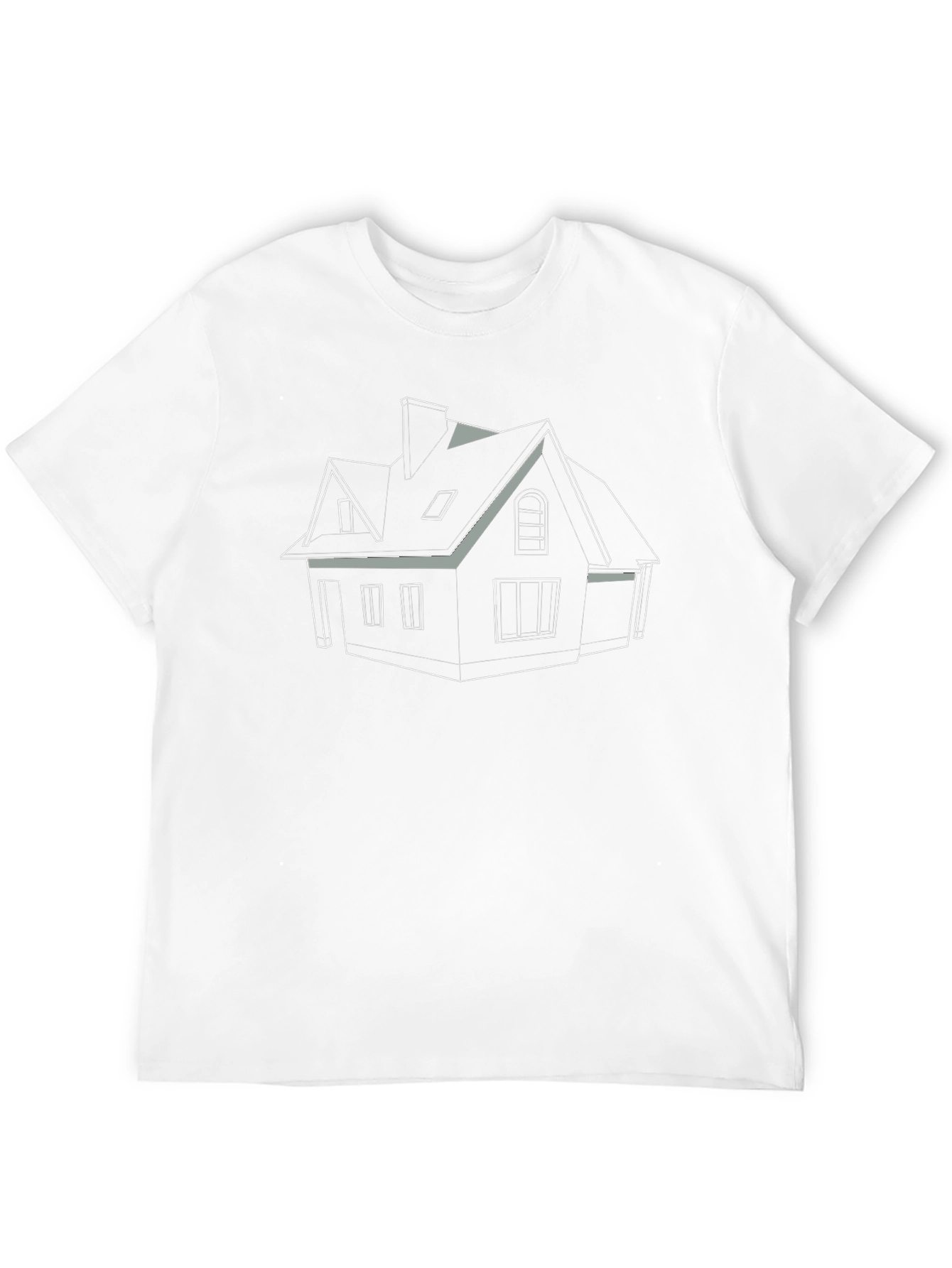 Black Architectural House Design Black T-Shirt view 12