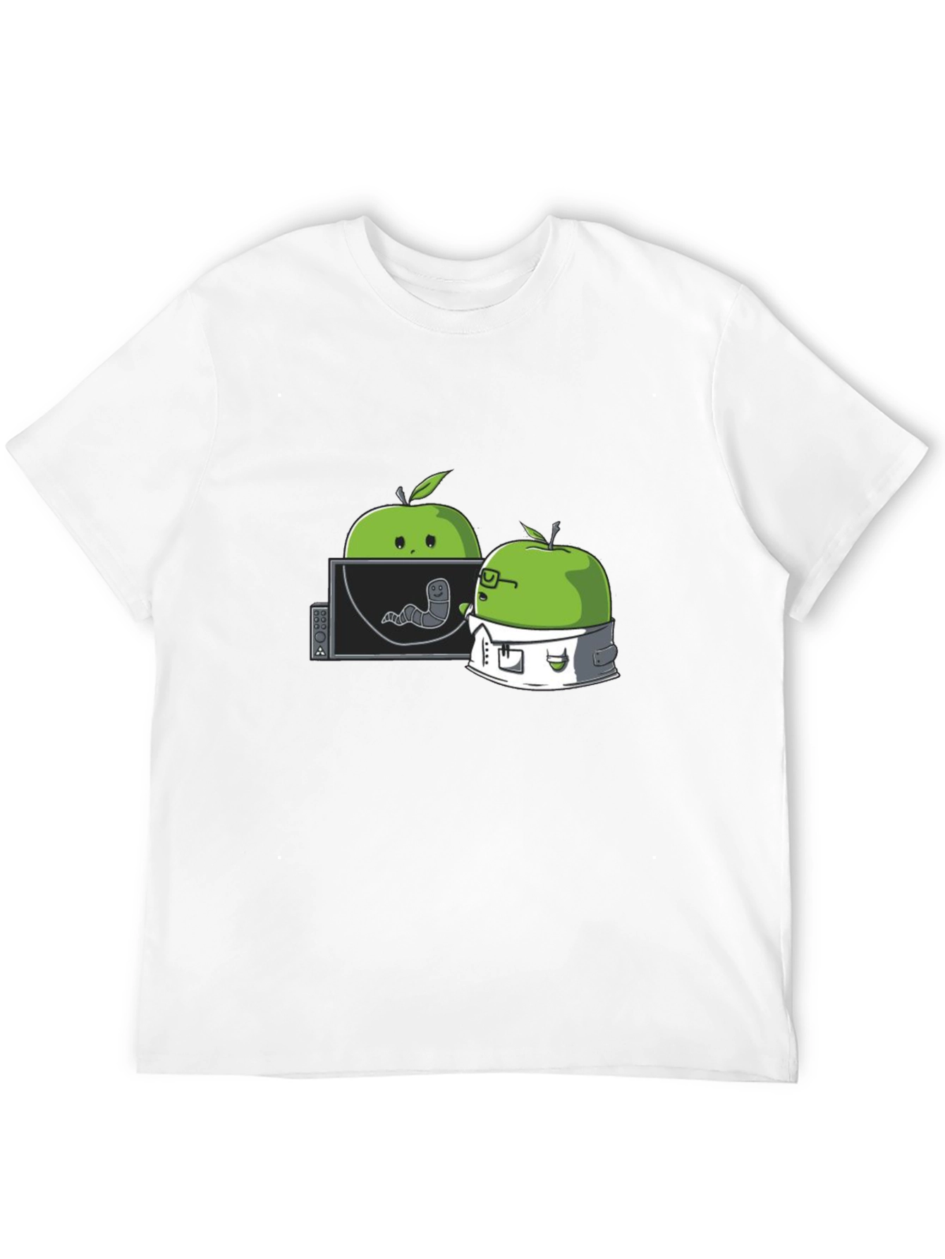 Black Apple Worm Lab T-Shirt - Funny Science Tee view 12