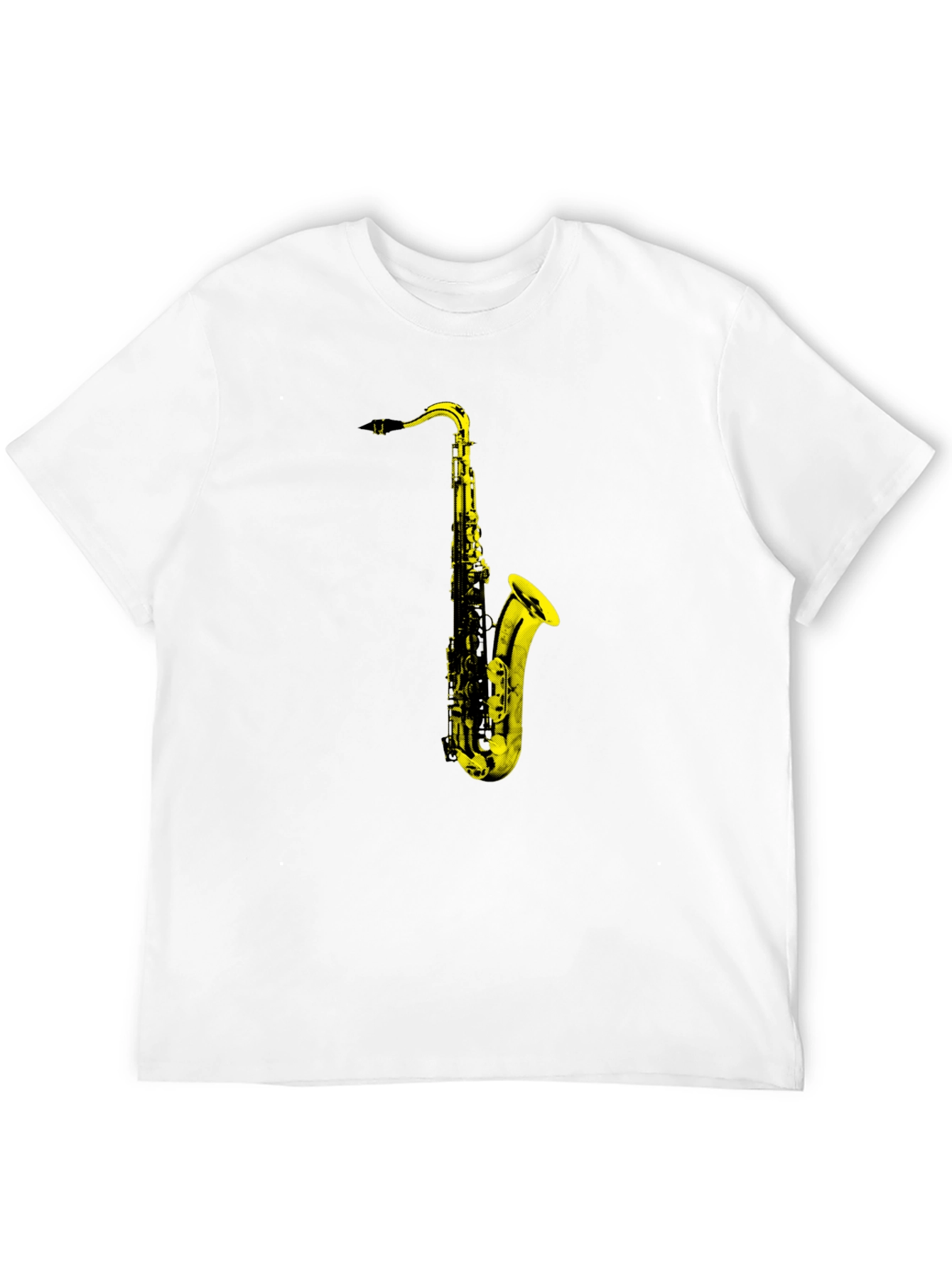 Black Saxophone Graphic Print T-Shirt - Black view 12