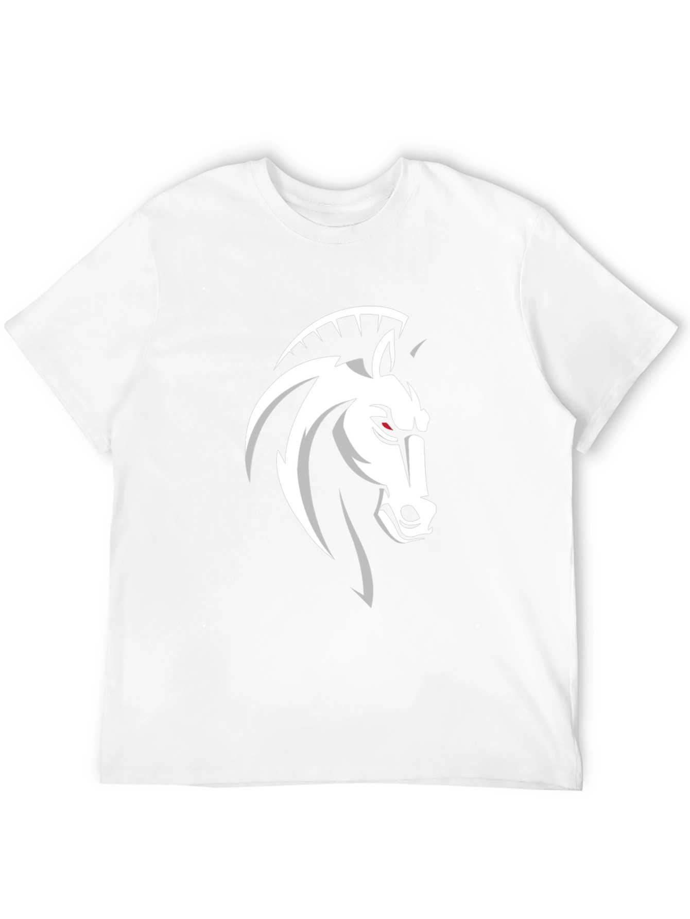 Black Men's Black Horse Head Graphic T-Shirt view 12