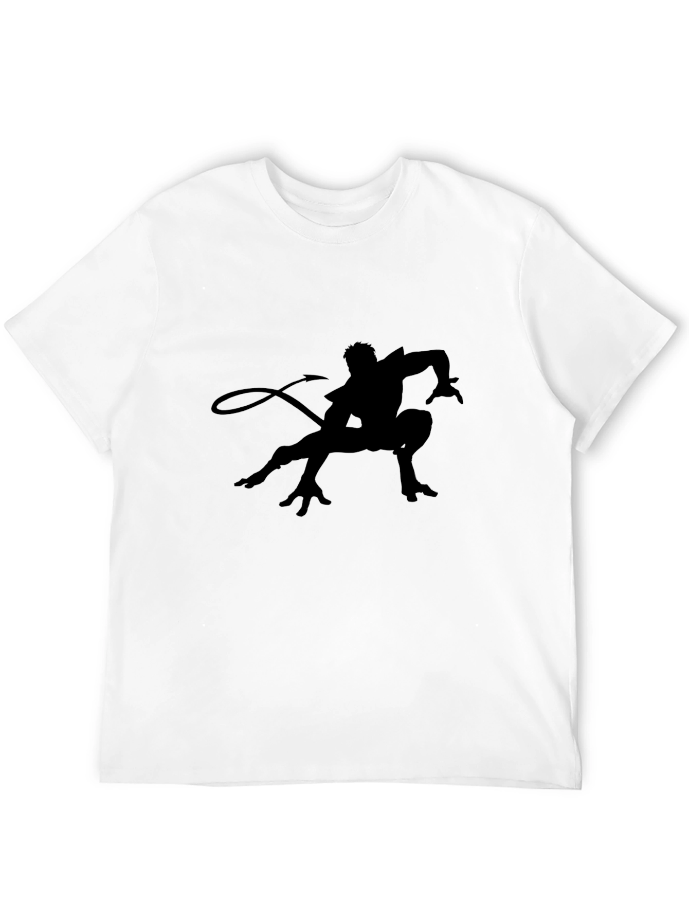 Black Black T-Shirt with Silhouette Graphic view 12