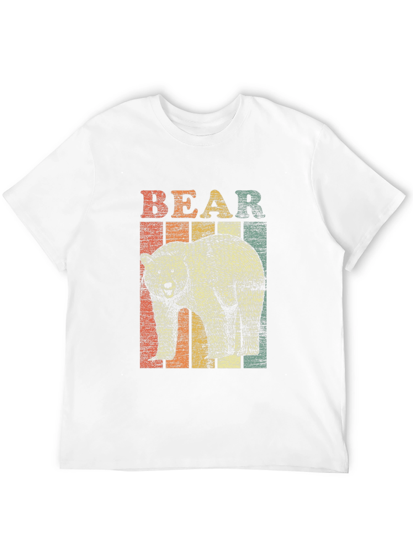 Black Retro Bear Graphic T-Shirt - Unisex Black Tee view 12