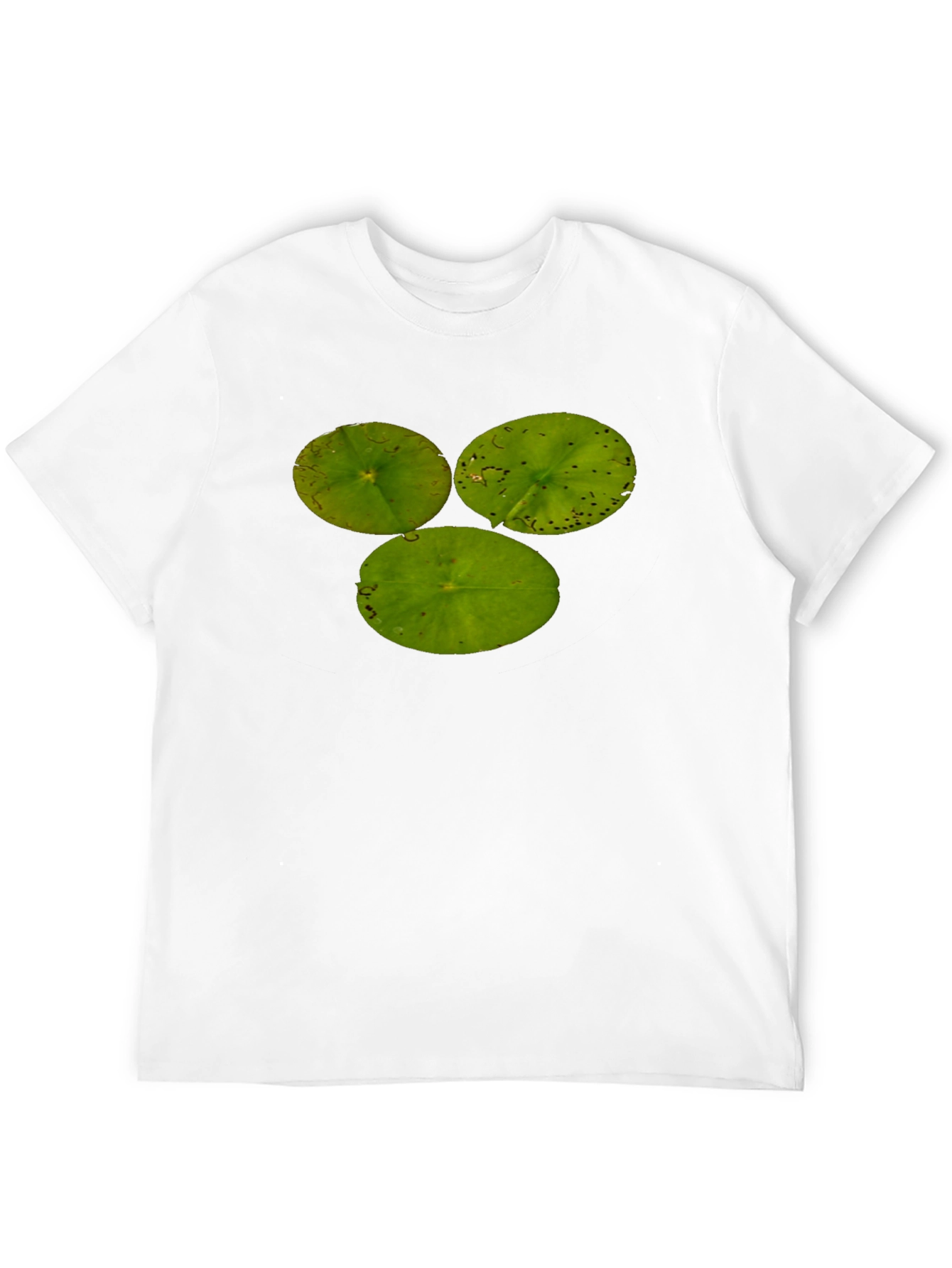 Black Lily Pad Trio Black T-Shirt - Nature Inspired Tee view 12