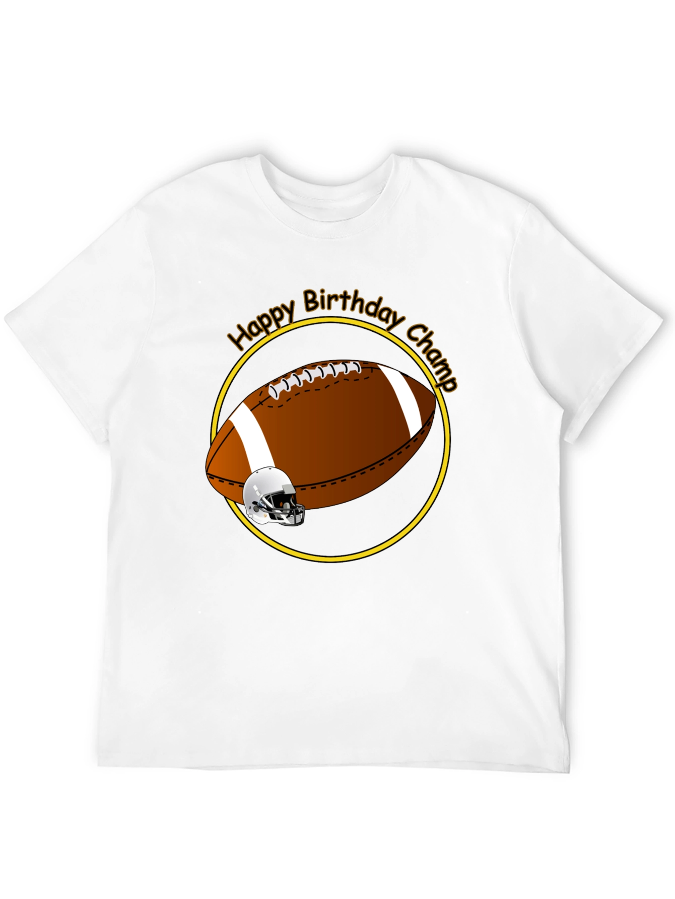 Black Birthday Football Champ T-Shirt view 12