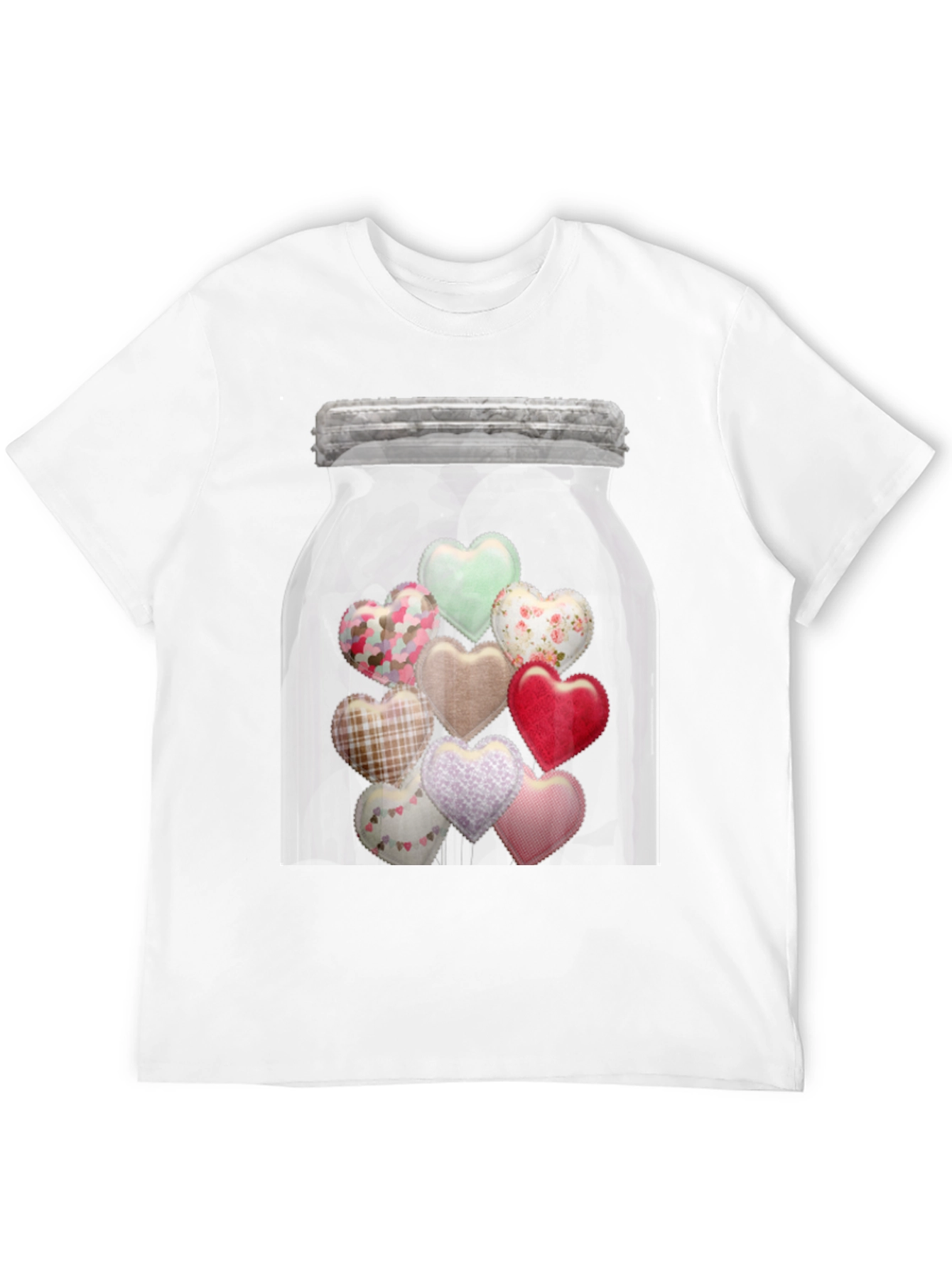 Black Jar of Hearts Graphic Tee - Lovecore Aesthetic view 12