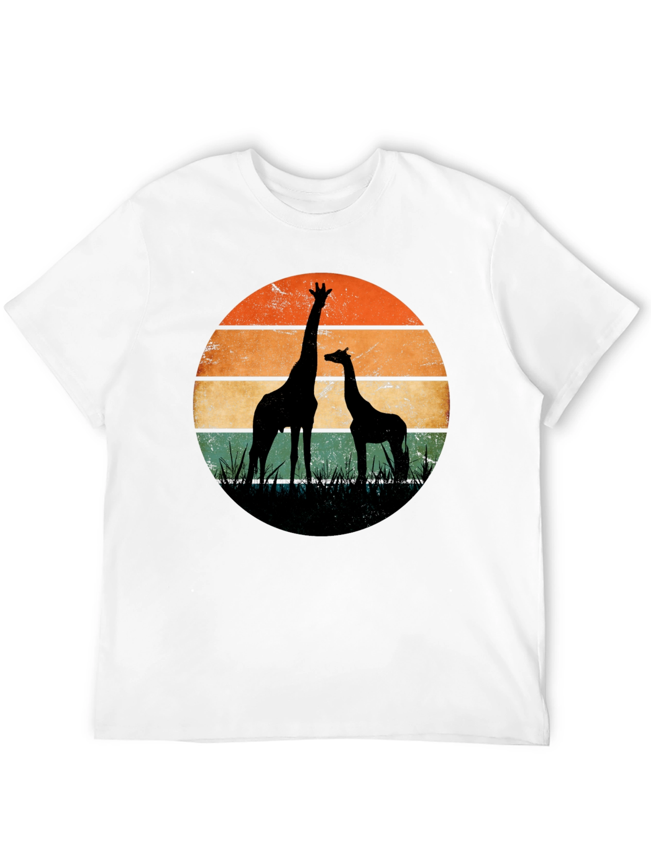 Black Giraffe Sunset Graphic Tee view 12
