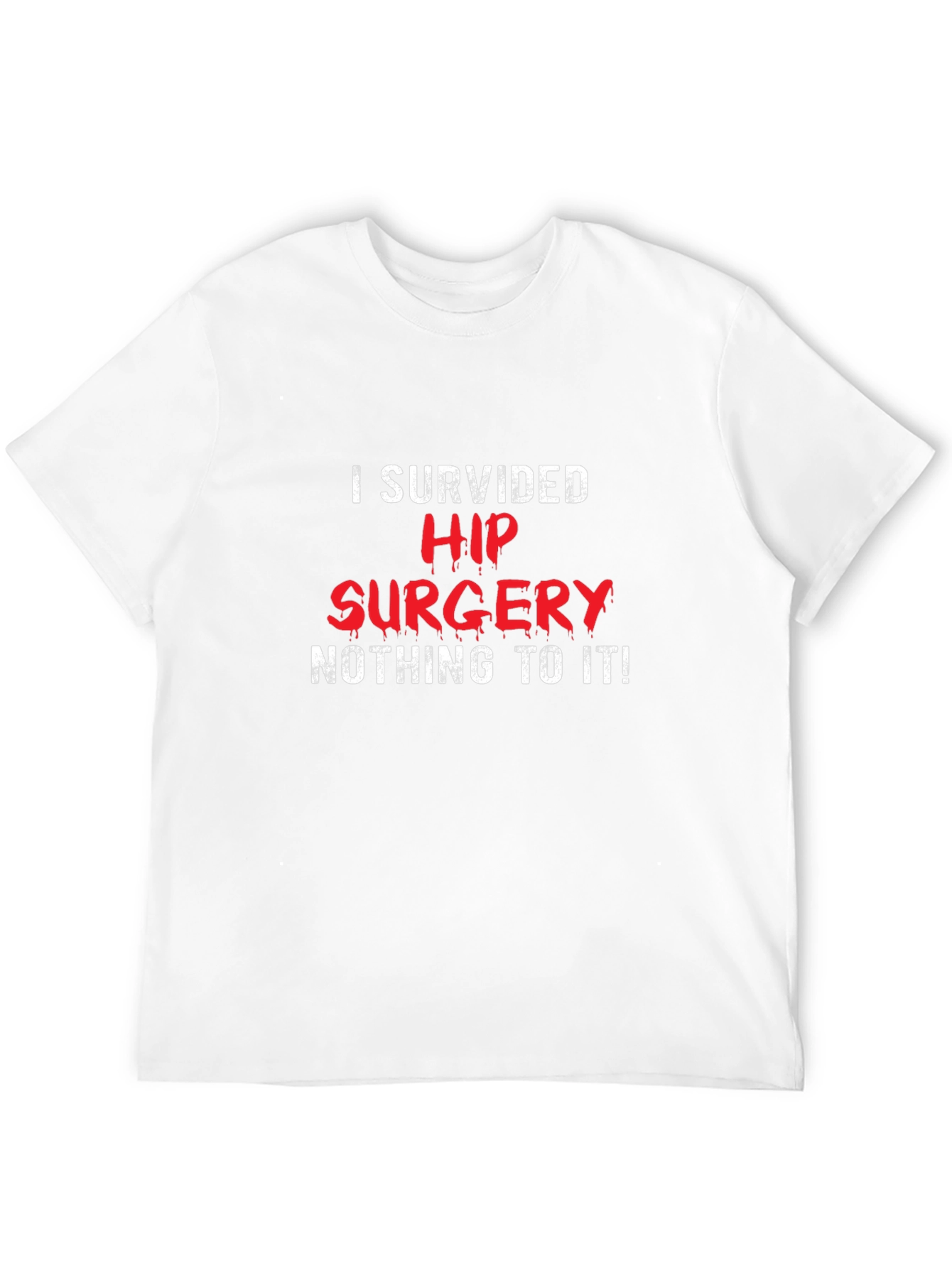 Black I Survived Hip Surgery Graphic T-Shirt view 12