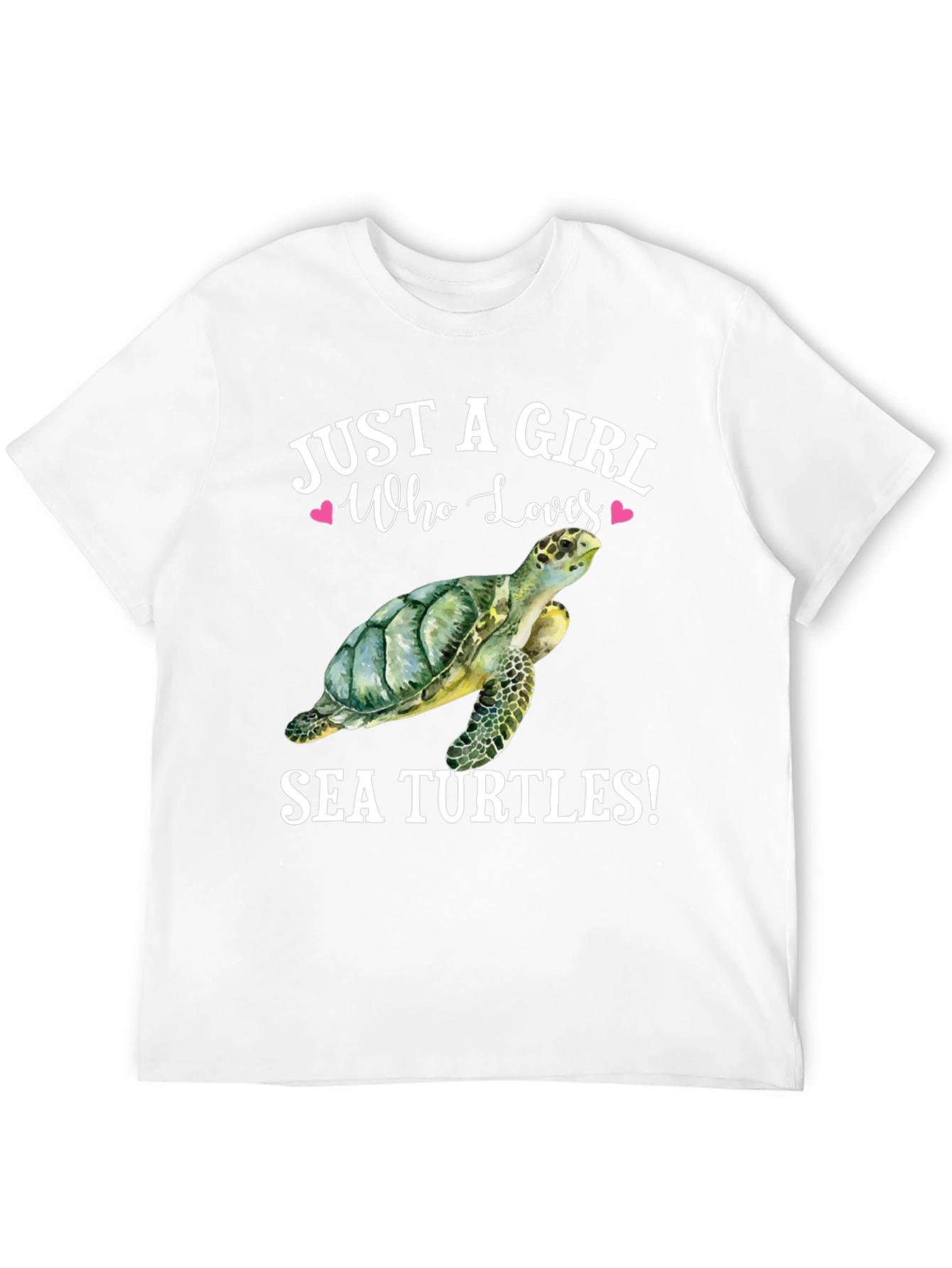 Black Just a Girl Who Loves Sea Turtles T-Shirt view 12