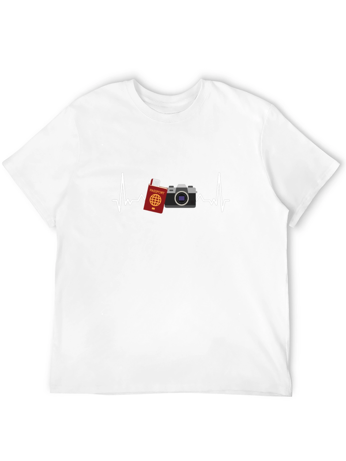 Black Travel Lover's Heartbeat T-Shirt view 12