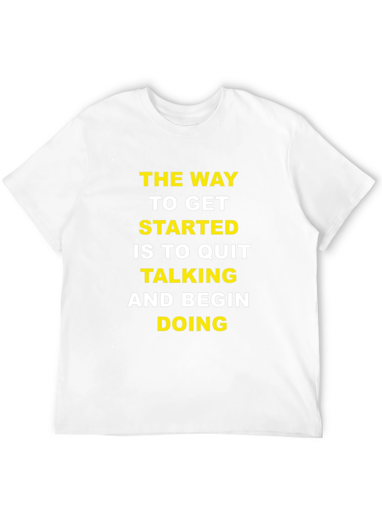 Black Motivational T-Shirt: Quit Talking & Begin Doing view 12