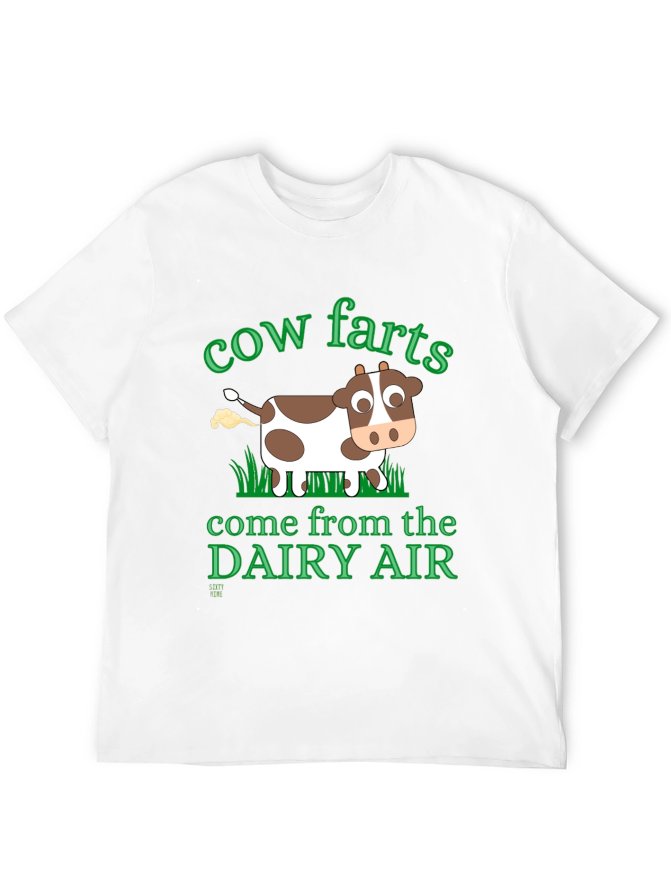 Black Cow Farts Dairy Air Graphic T-Shirt view 12