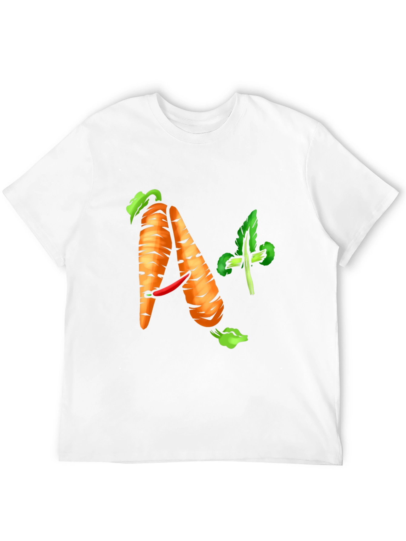 Black A+ Carrot Tee - Healthy & Funny Shirt view 12