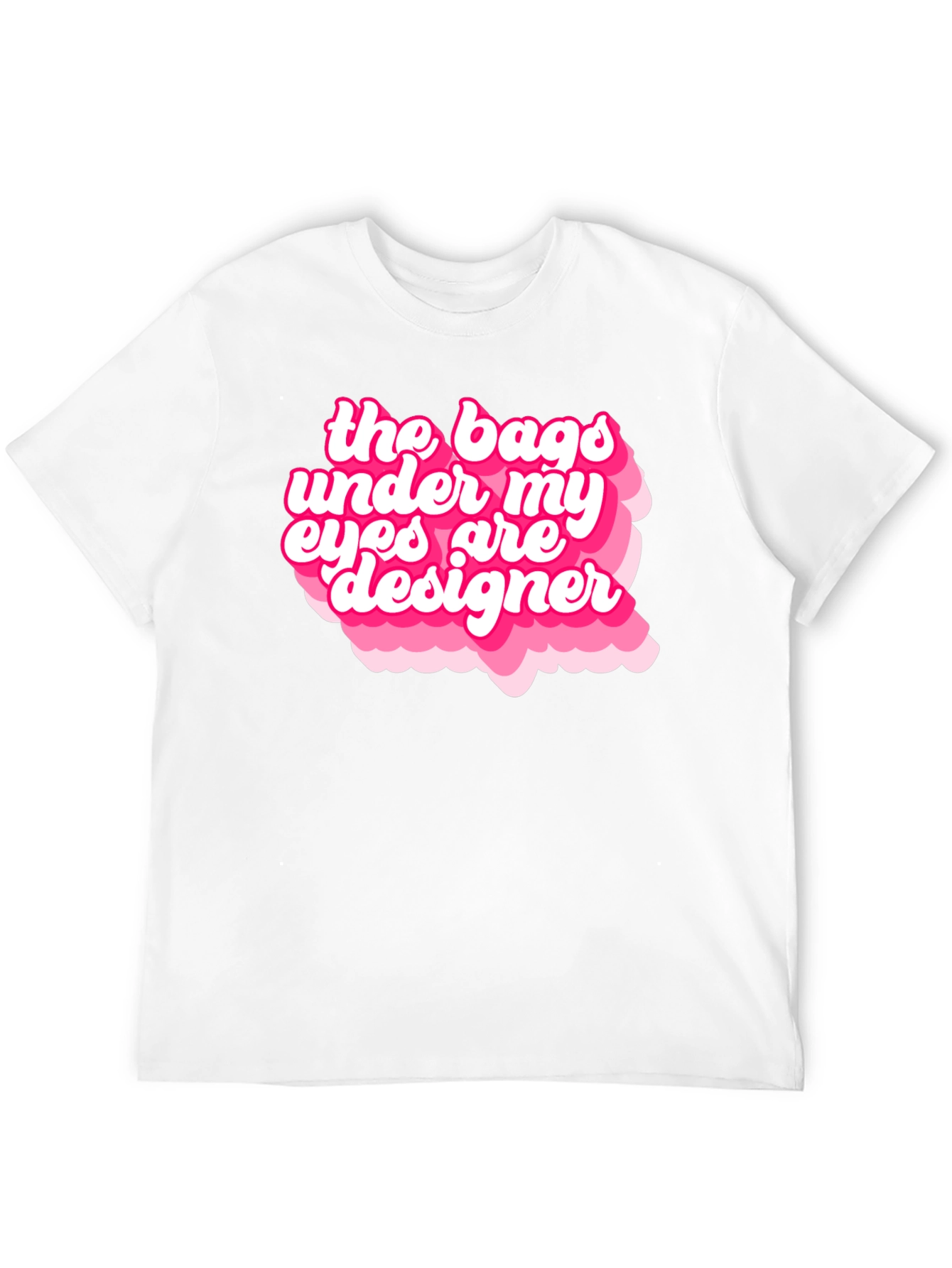 Black Designer Bags Under My Eyes Graphic T-Shirt view 12