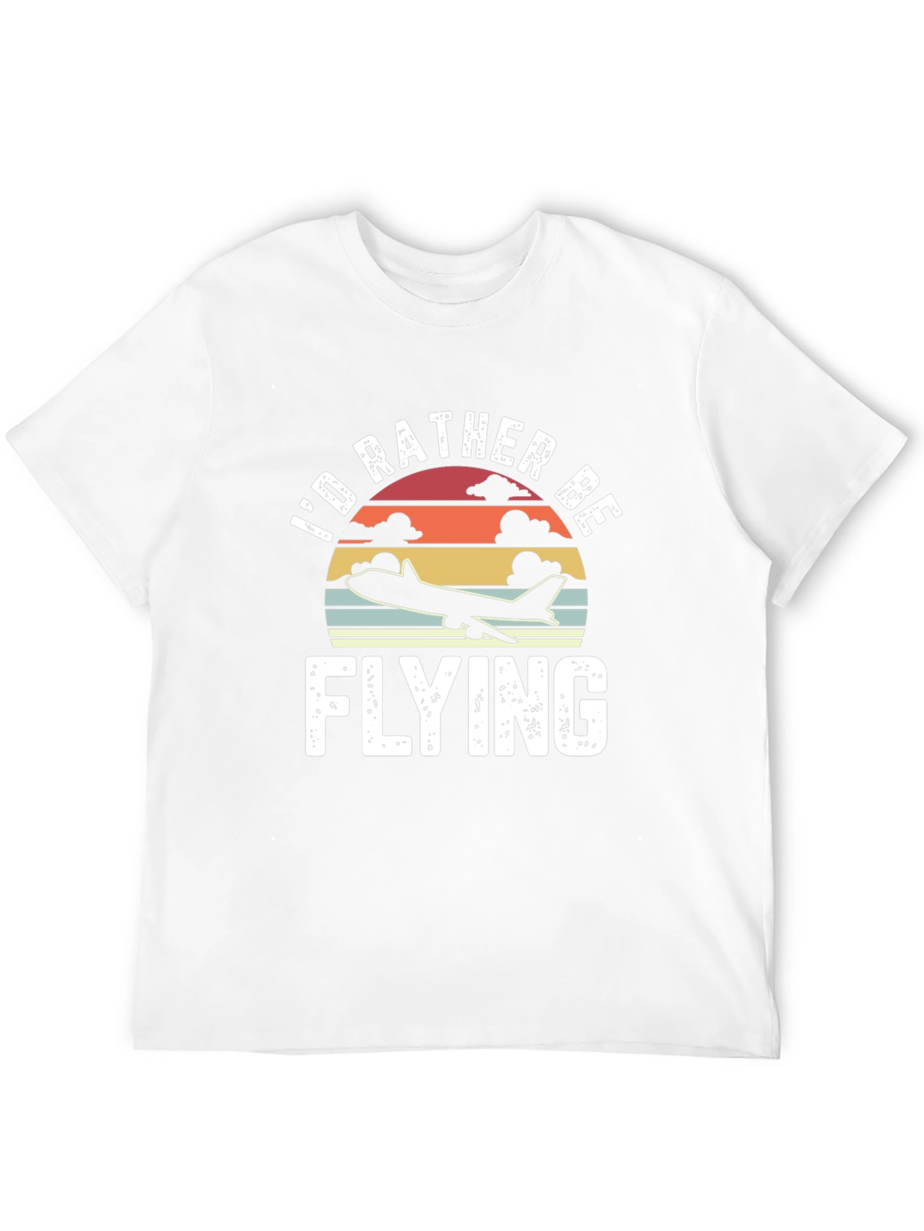 Black I'd Rather Be Flying Retro T-Shirt - Pilot Aviation Gift view 12