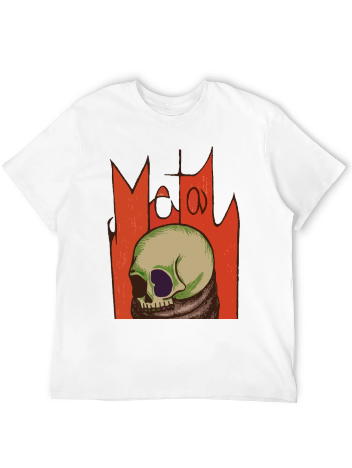 Black Skull Graphic Black T-Shirt - Grunge Metal Aesthetic view 12