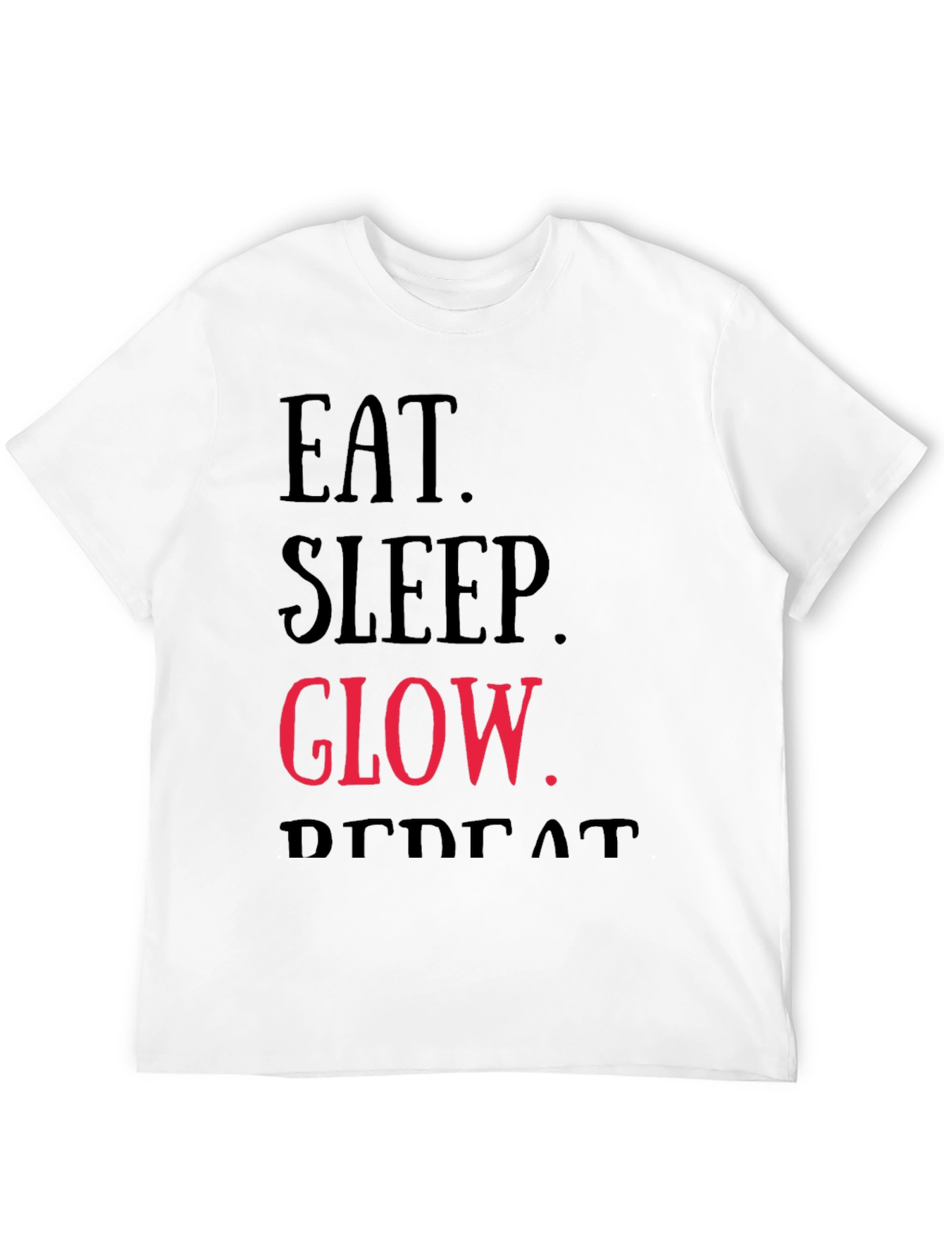 Black Eat, Sleep, Glow, Repeat Graphic T-Shirt view 12