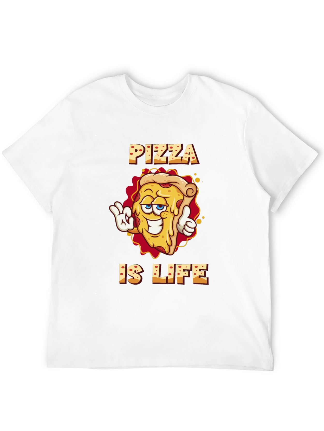 Black Pizza is Life Graphic Black T-Shirt view 12