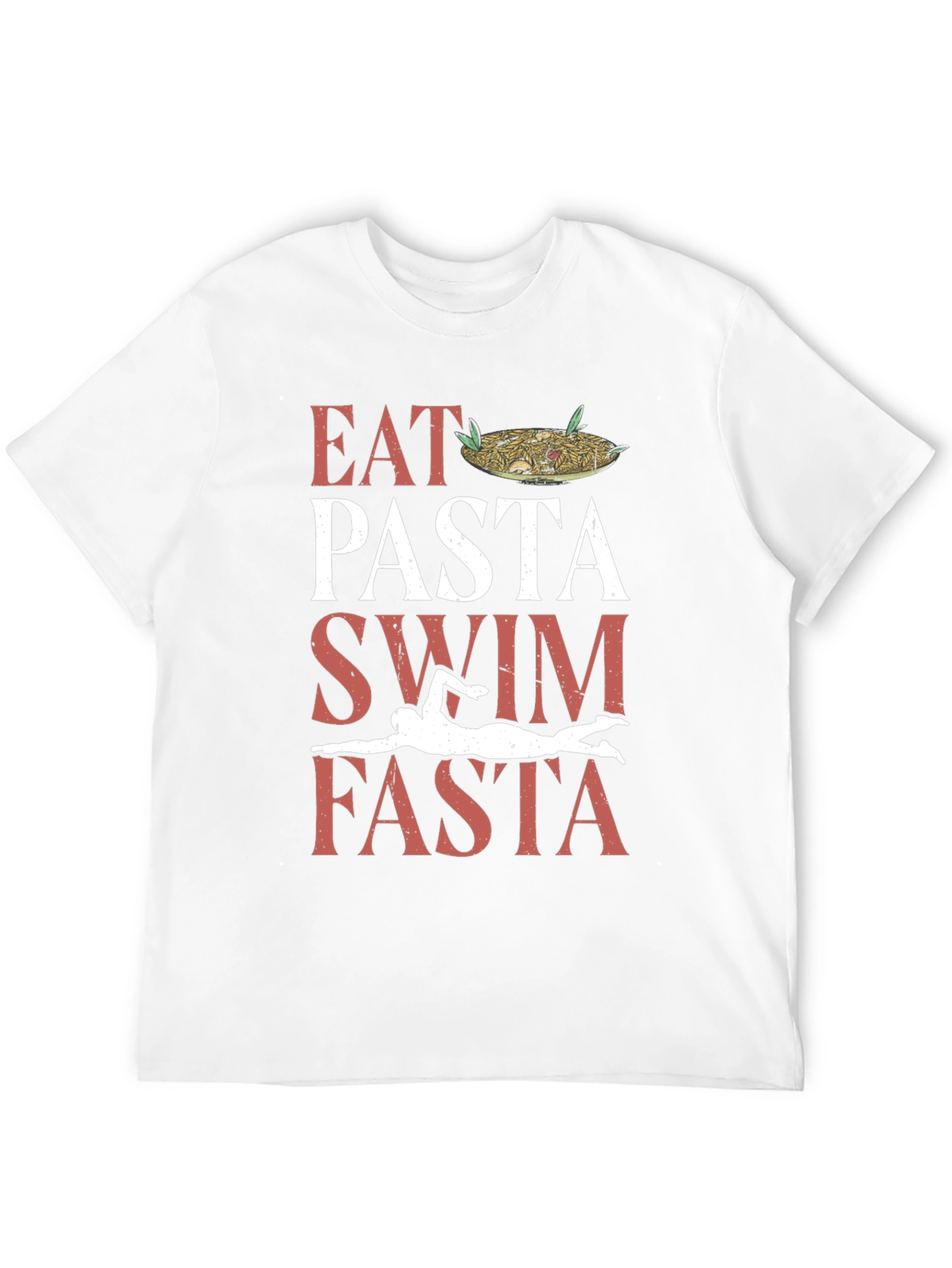 Black Eat Pasta Swim Fasta Graphic Tee view 12
