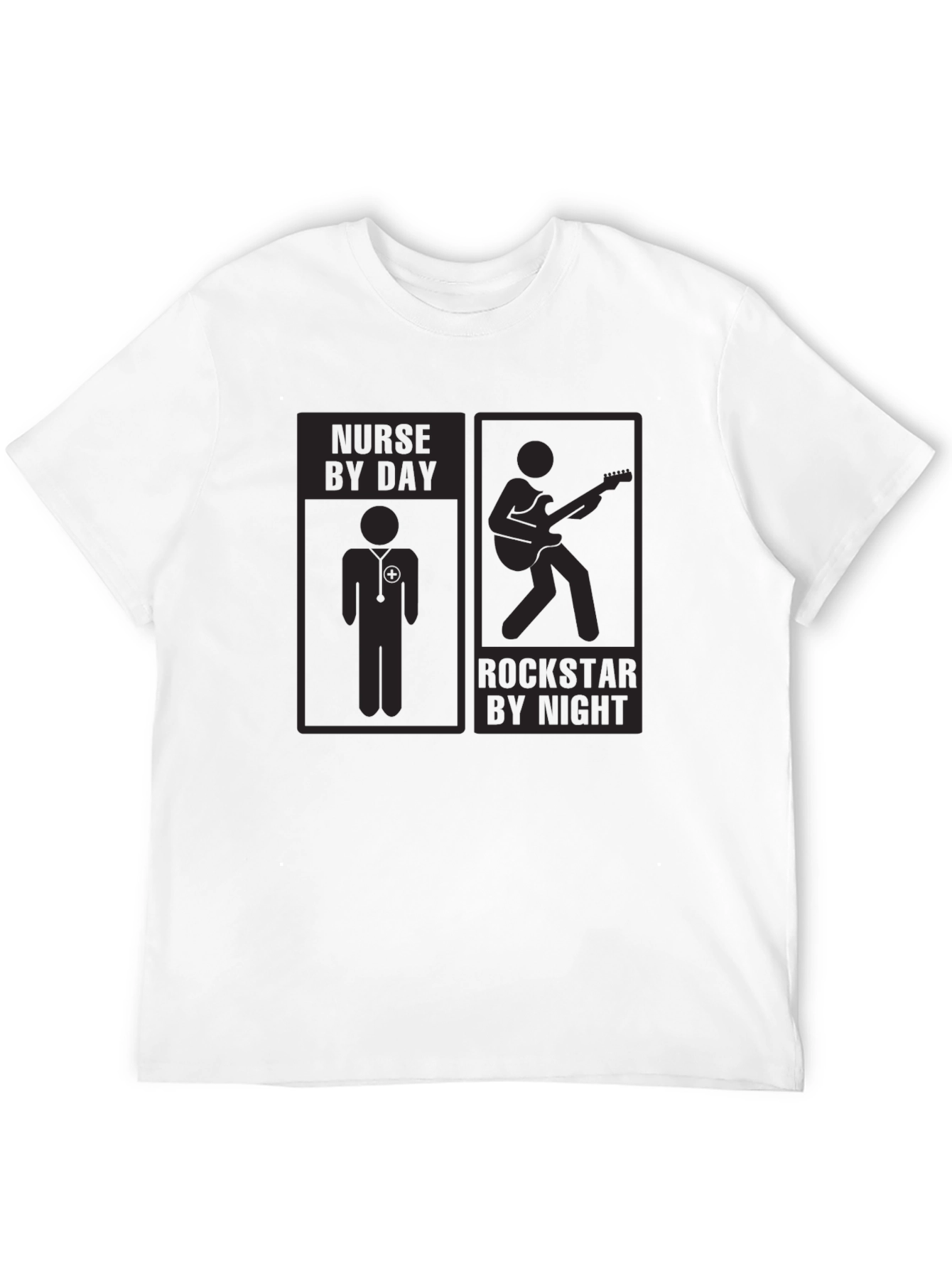 Black Nurse by Day Rockstar by Night T-Shirt view 12