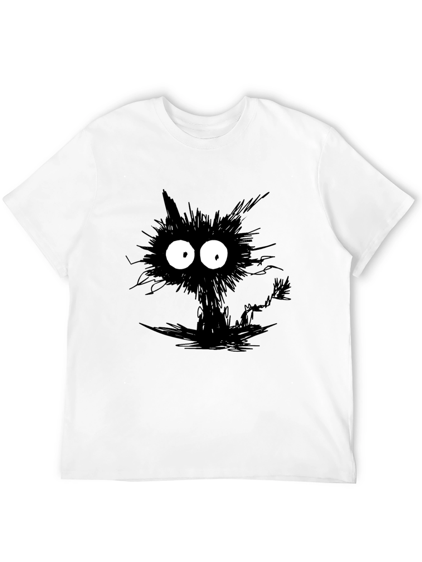 Black Black Cat Cartoon T-Shirt view 12