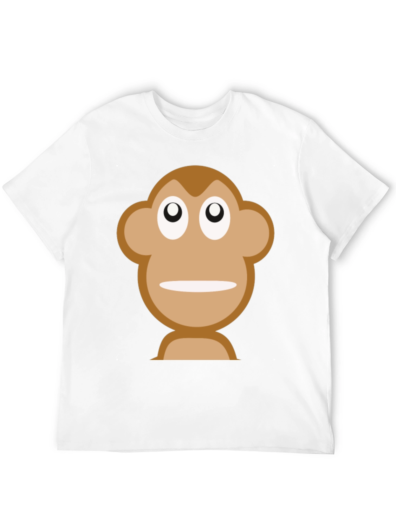 Black Funny Monkey Face Graphic Black T-Shirt view 12