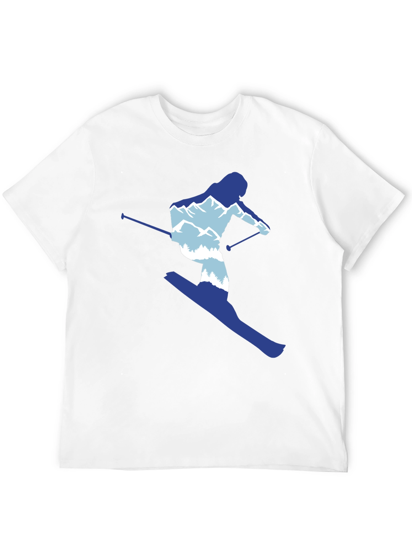Black Skier Graphic Tee - Mountain Lover's T-Shirt view 12