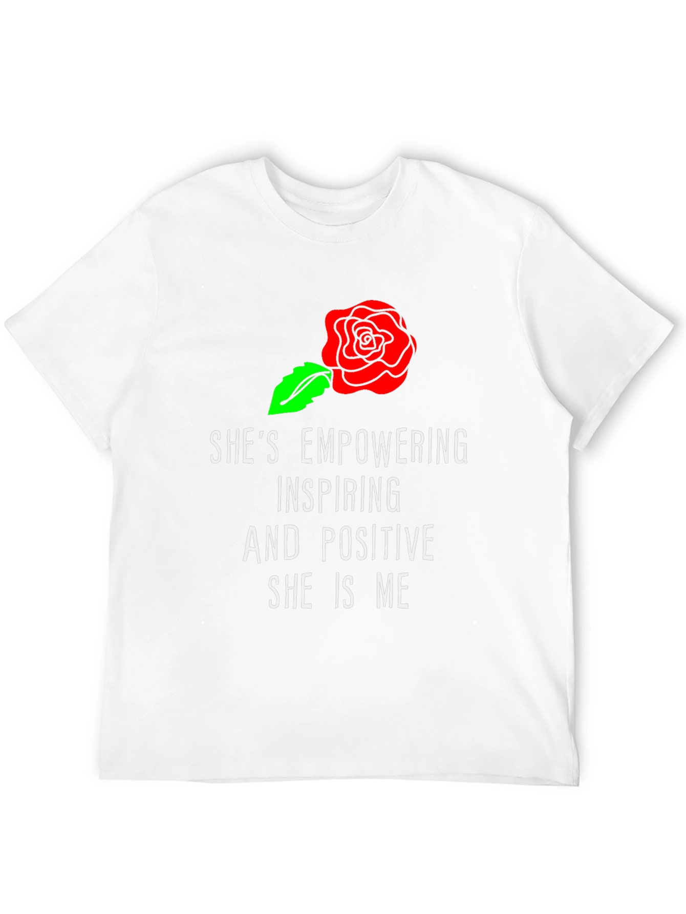 Black Empowering Rose Graphic Tee - Inspirational Women's Shirt view 12