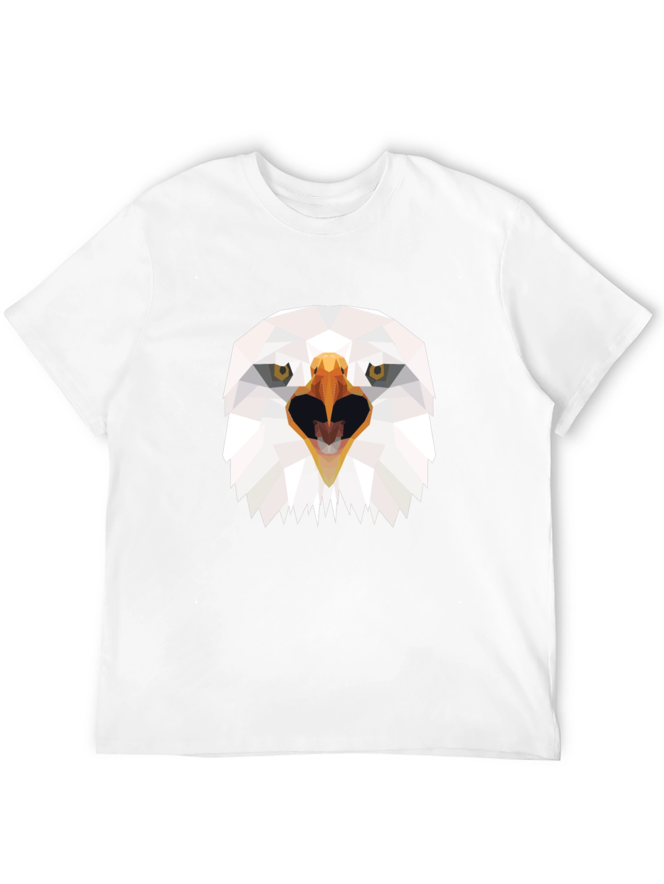 Black Geometric Eagle Graphic T-Shirt - Bold Black Tee view 12