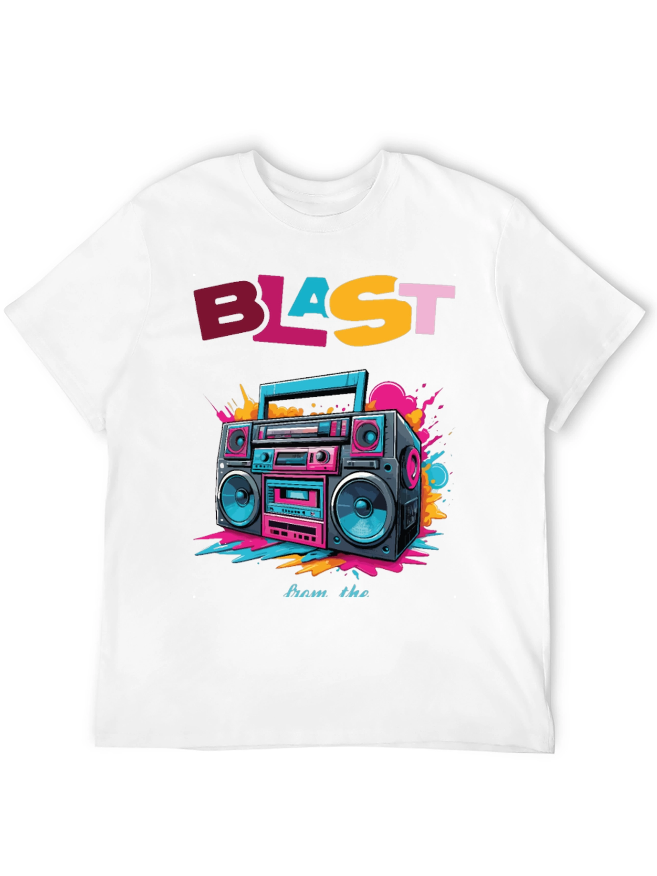 Black Retro Boombox Graphic Tee - Blast from the Past! view 12