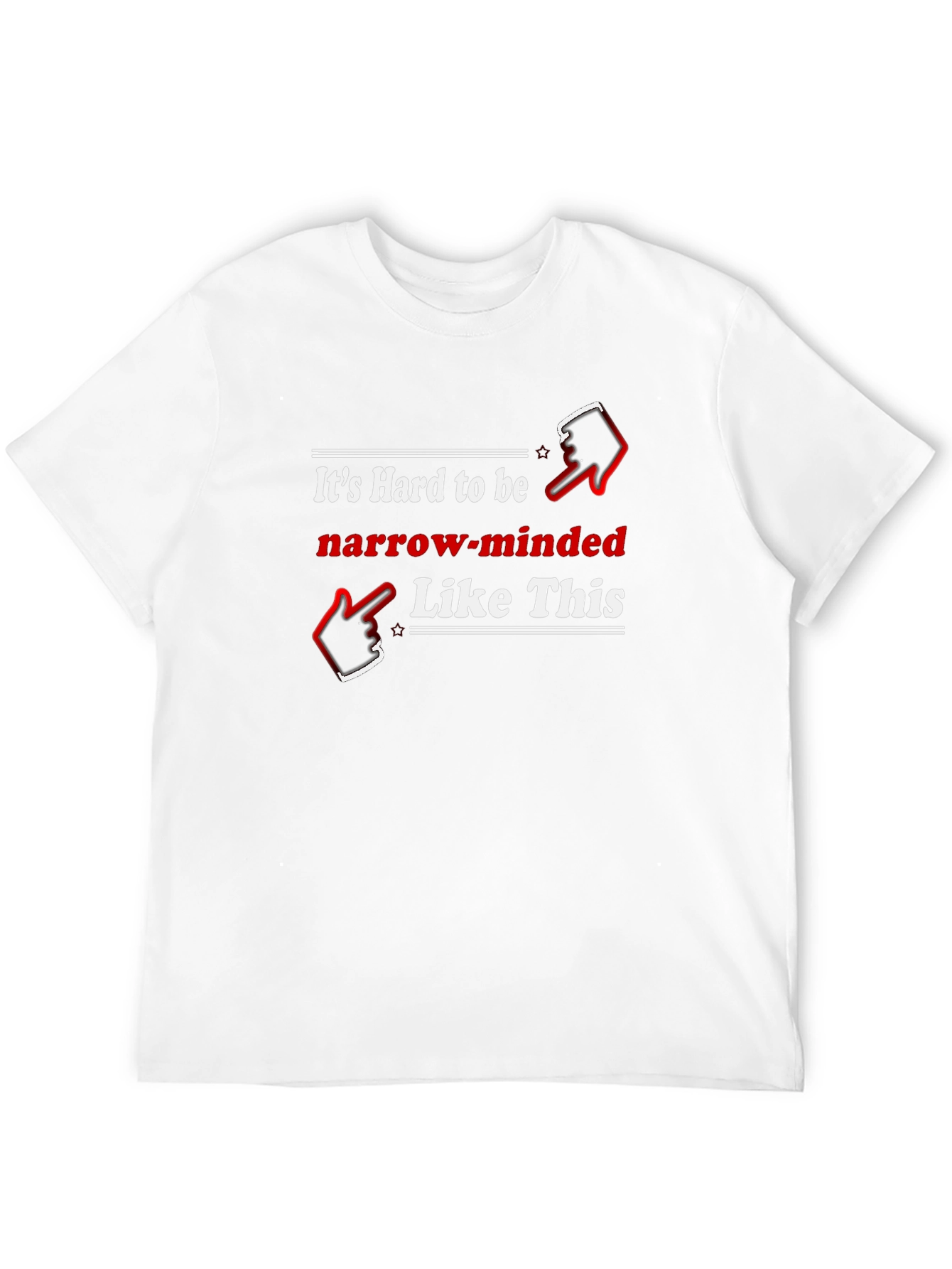 Black Funny Narrow Minded T-Shirt view 12