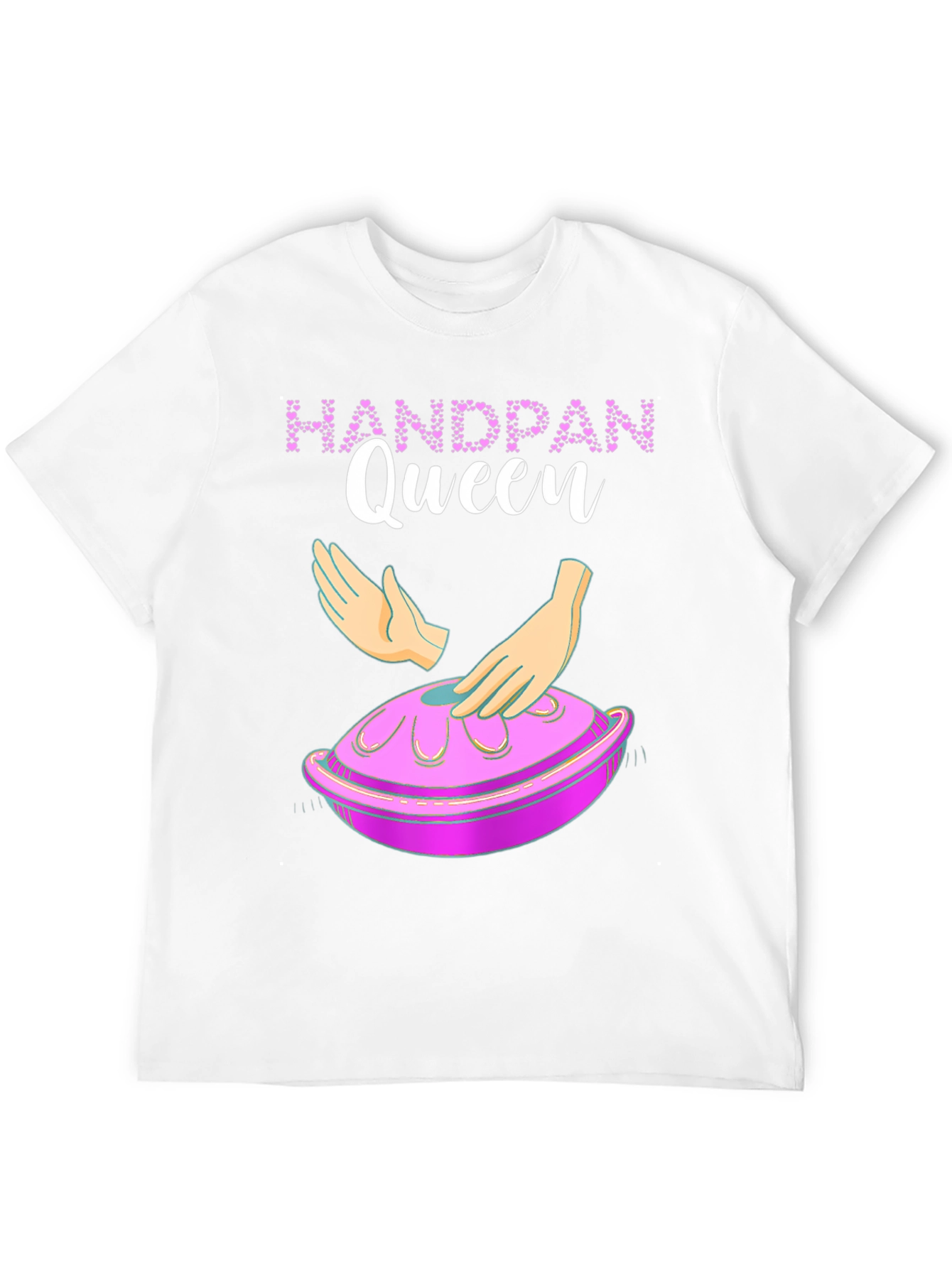 Black Handpan Queen Graphic Tee - Musical Instrument T-Shirt view 12