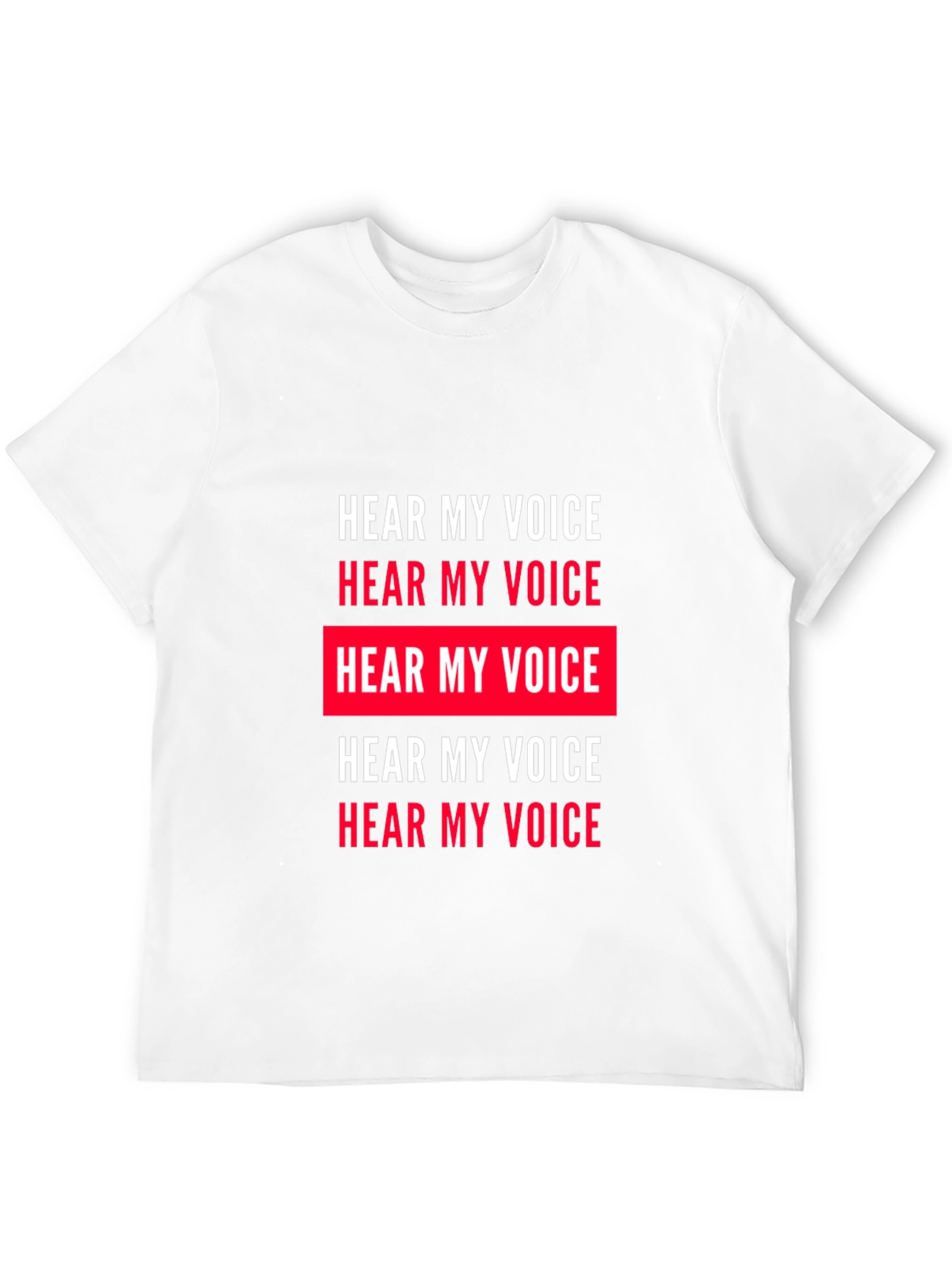Black Hear My Voice T-Shirt - Statement Tee view 12