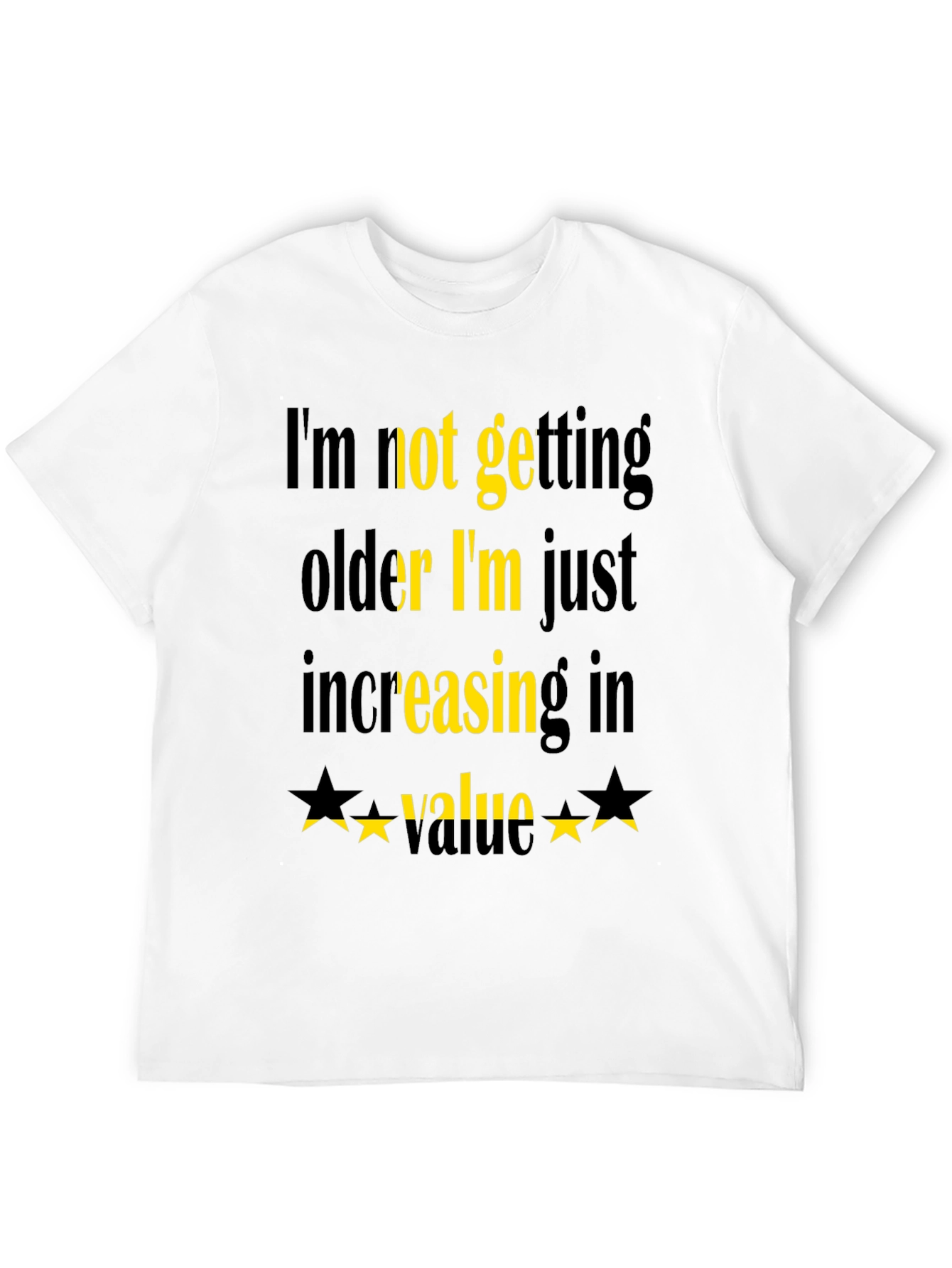 Black Funny Increasing Value Graphic Tee view 12