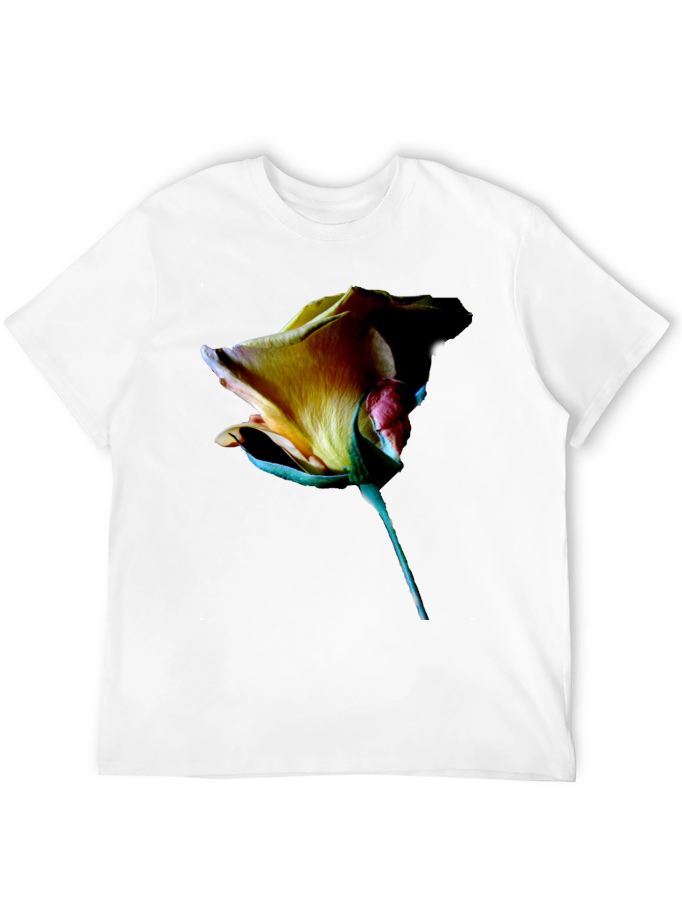Black Rose Graphic Tee - Elegant Floral Design view 12