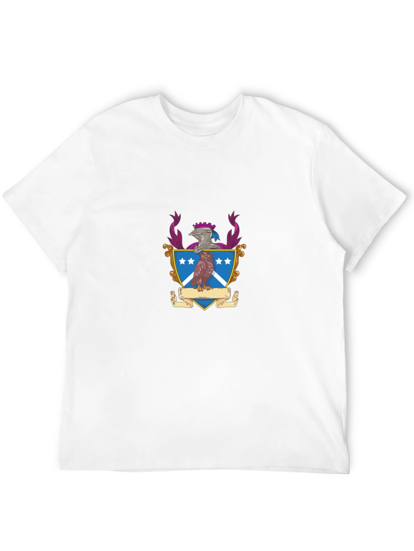 Black Black T-Shirt with Family Crest Graphic view 12