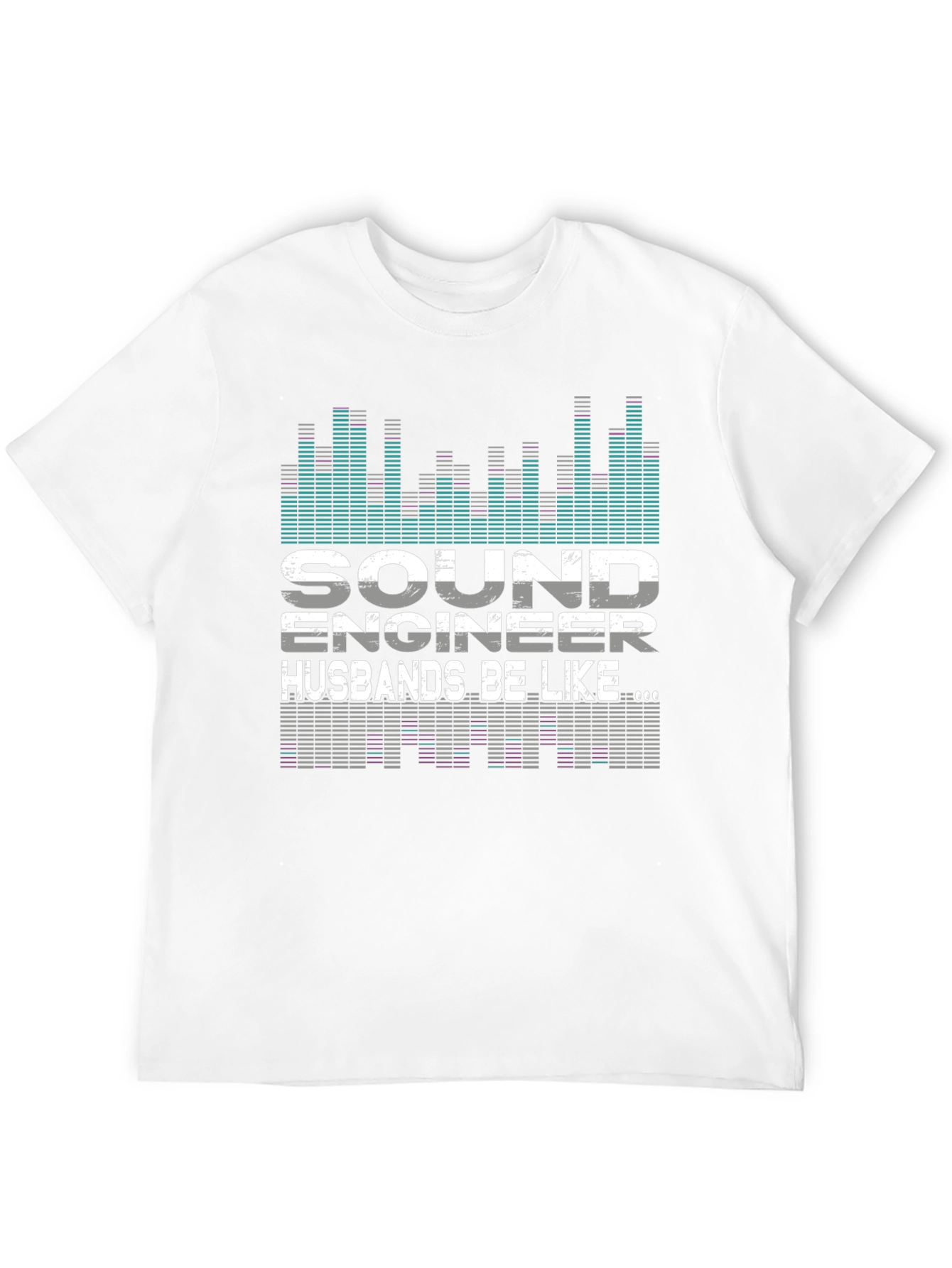 Black Sound Engineer Husband Graphic T-Shirt view 12