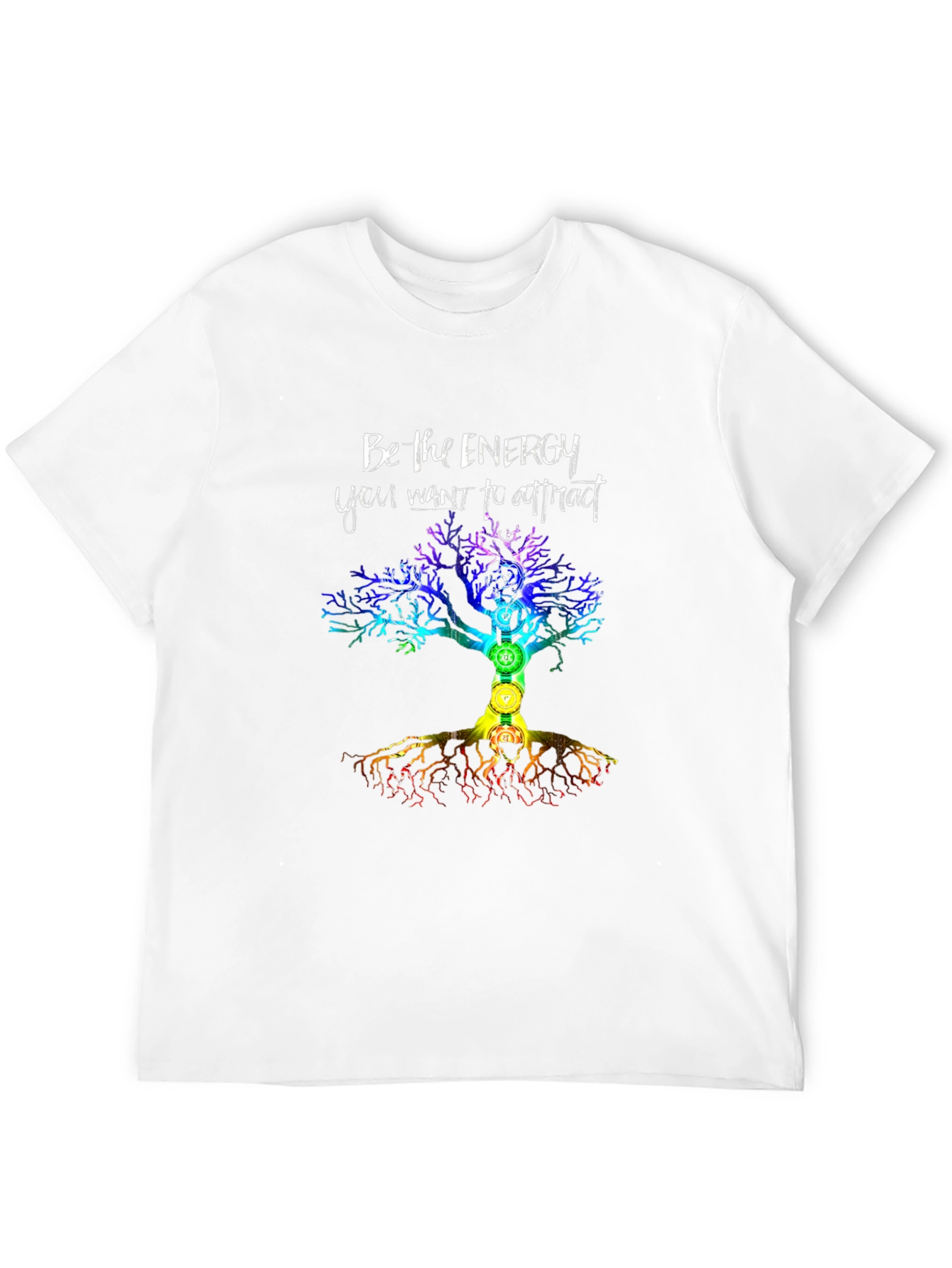 Black Energy Tree Chakra Graphic T-Shirt view 12