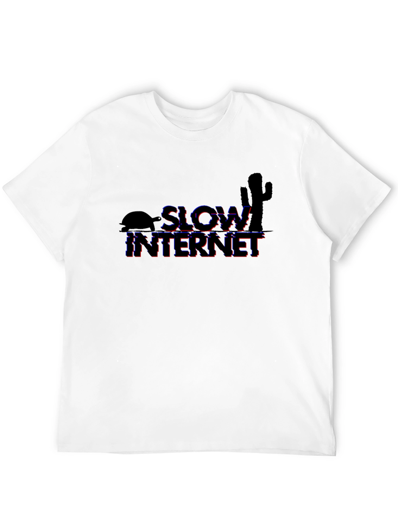 Black Slow Internet Graphic T-Shirt - Black view 12