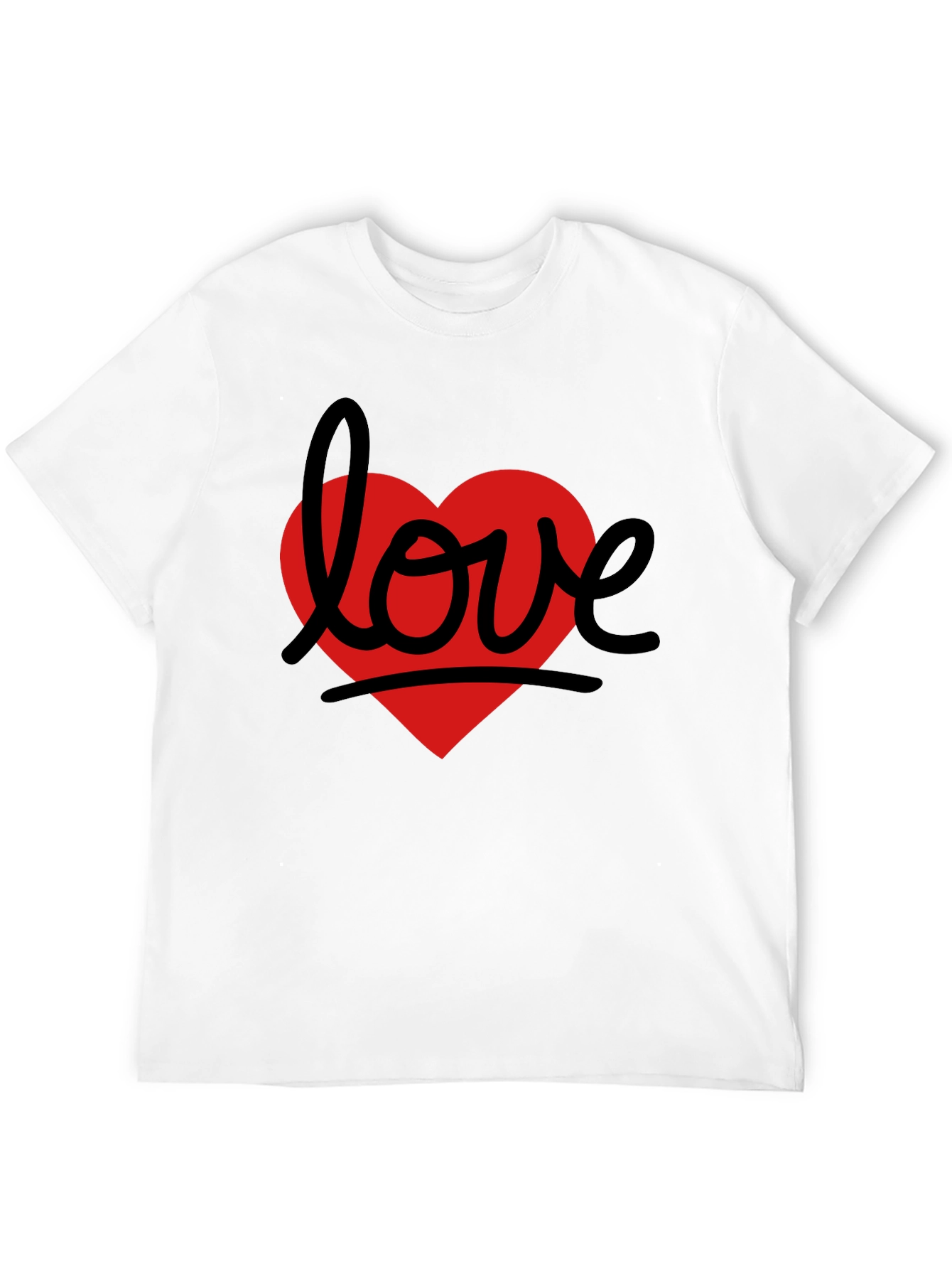Black Love Heart Graphic Tee - Black view 12