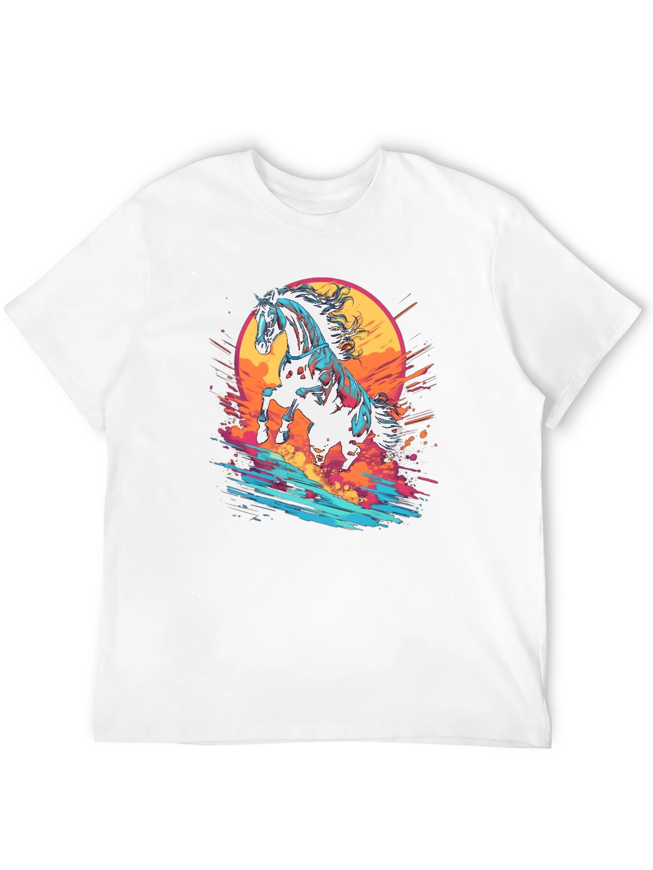 Black Majestic Horse Graphic Tee - Stylish & Unique view 12