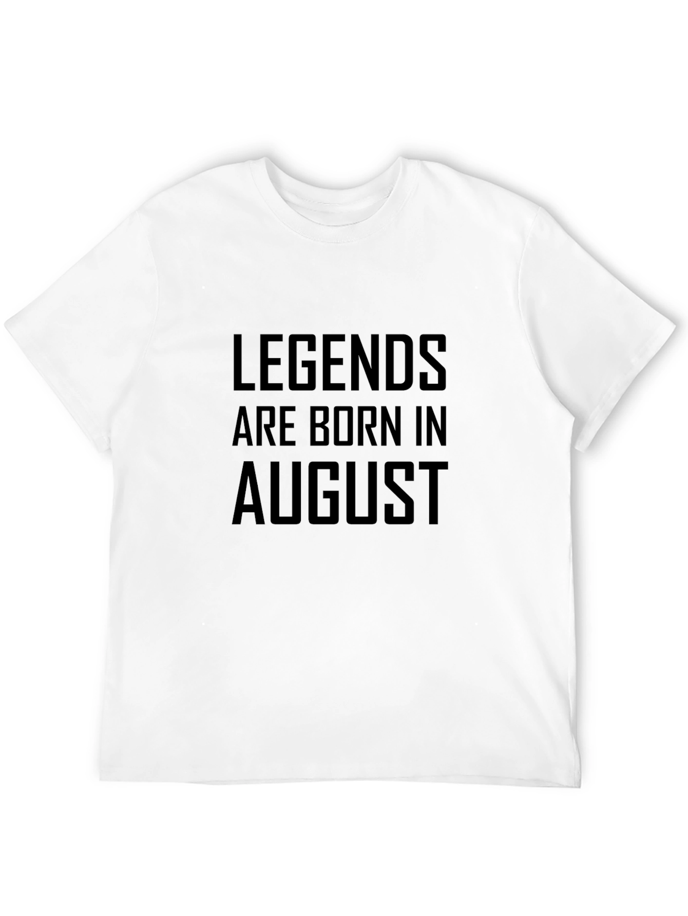 Black Legends Are Born in August - Black T-Shirt view 12