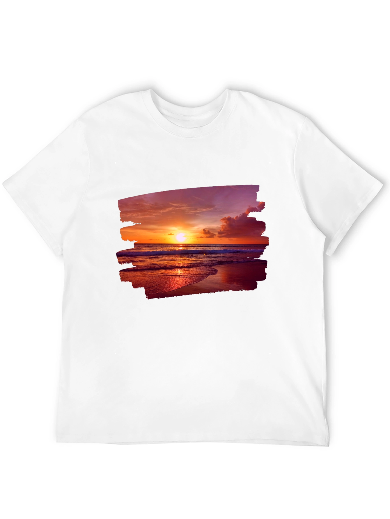 Black Sunset Beach Graphic T-Shirt view 12