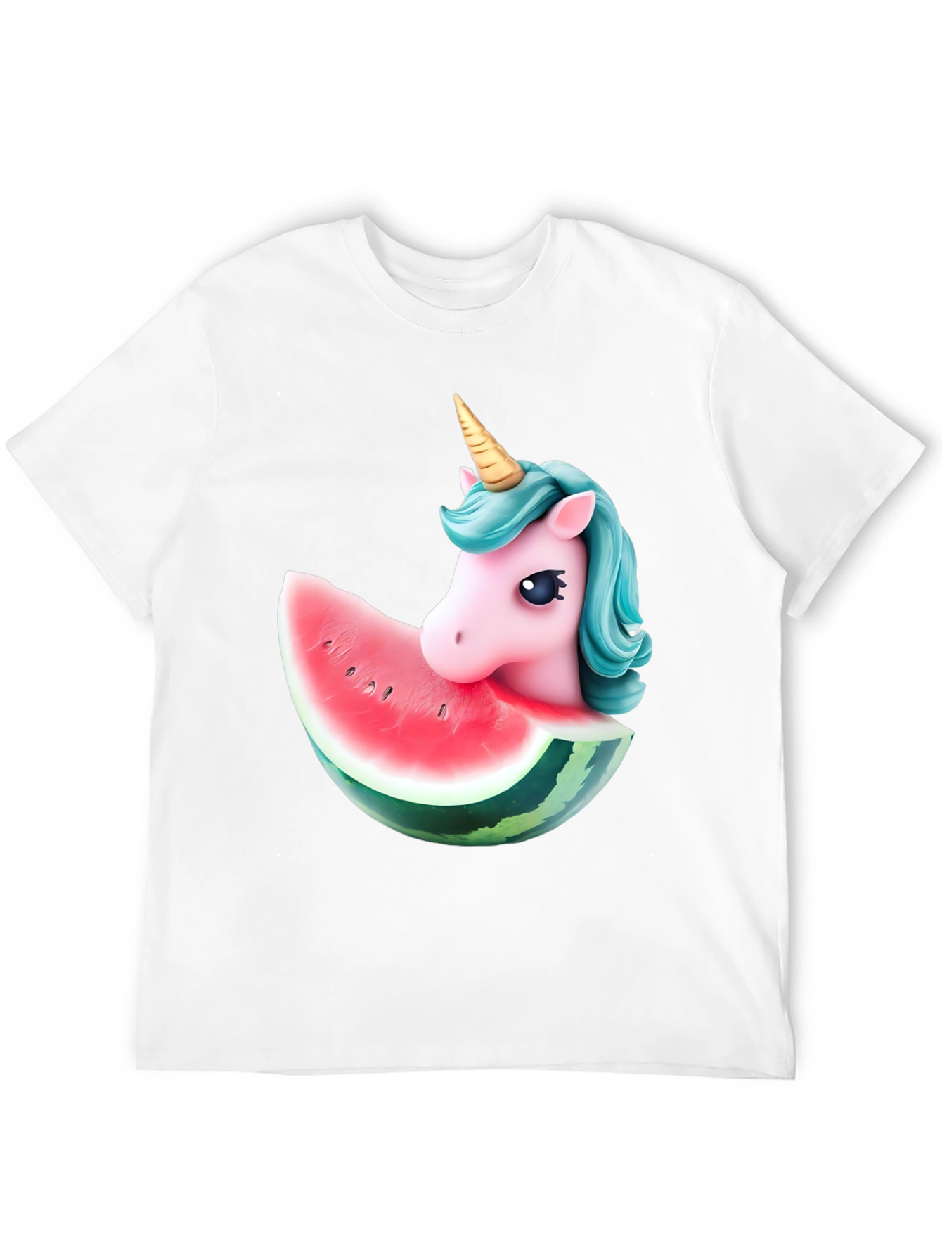 Black Unicorn Watermelon Graphic T-Shirt view 12